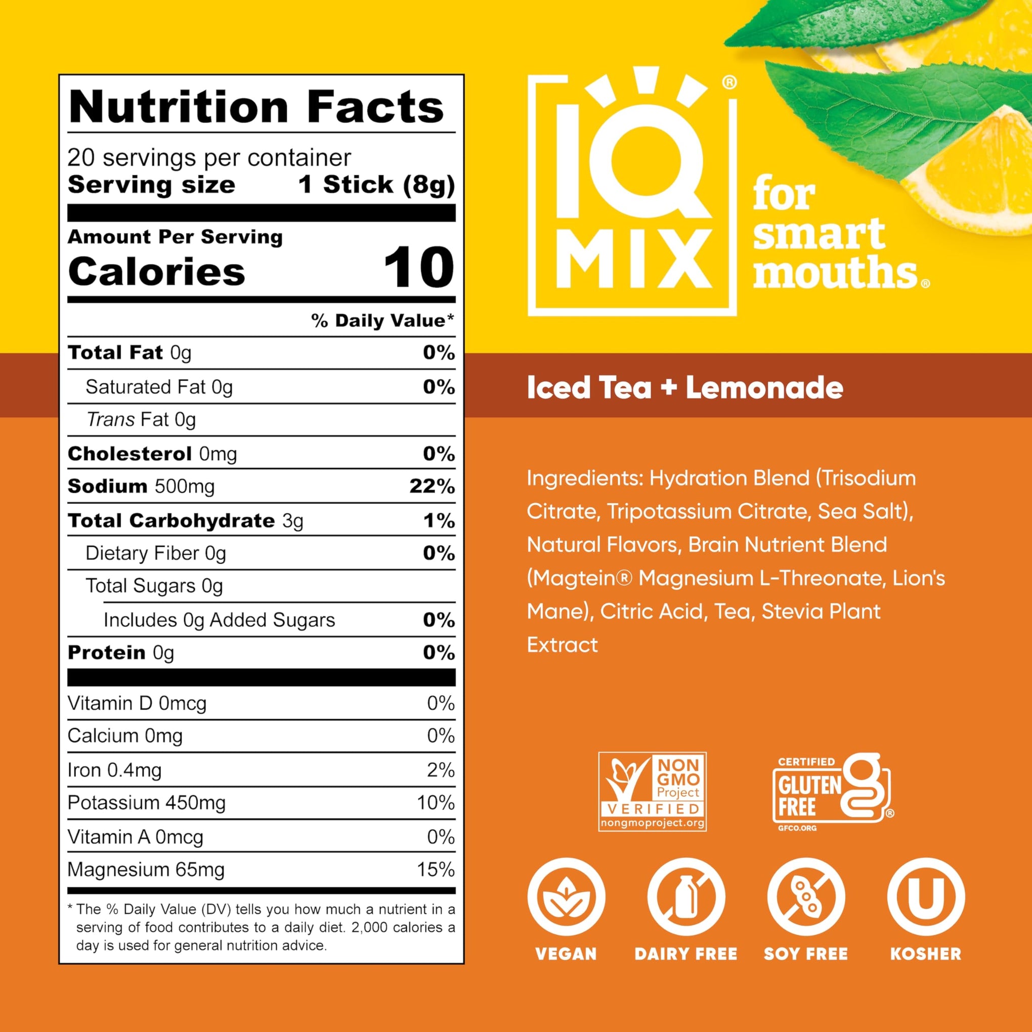 IQMIX Hydration Electrolytes Powder Packets (20 Count)
