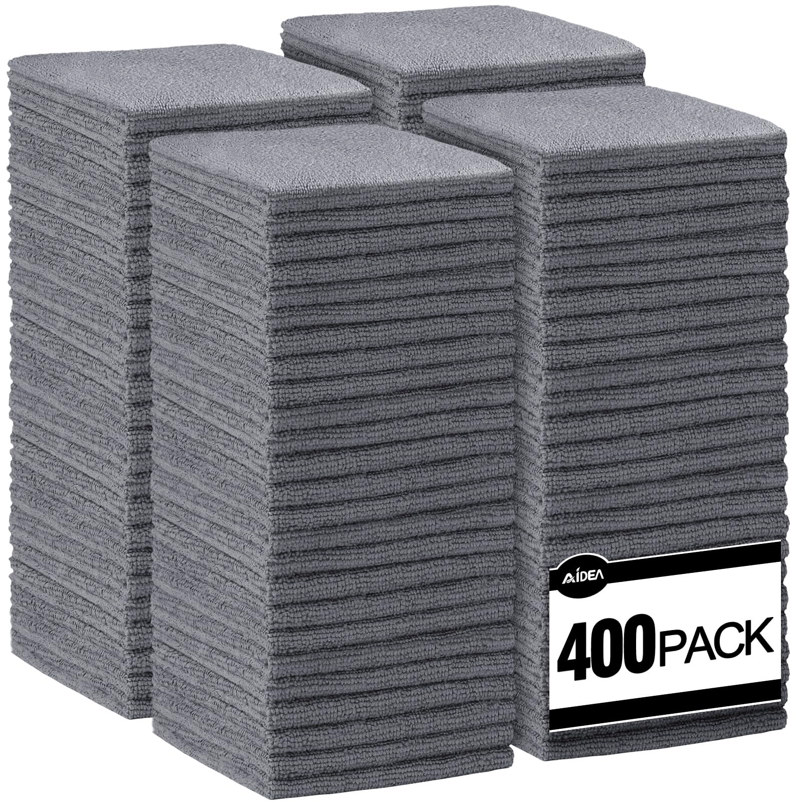 Microfiber Cleaning Cloth Grey (400 Count)