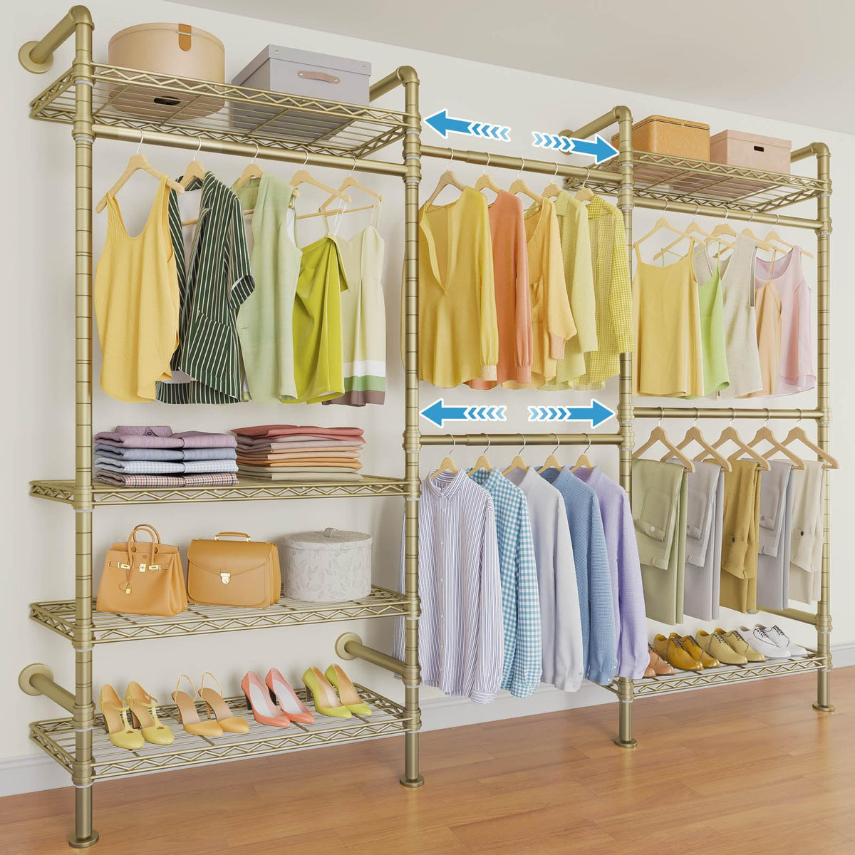 F3 Garment Rack Heavy Duty Clothes Rack for Hanging Clothes