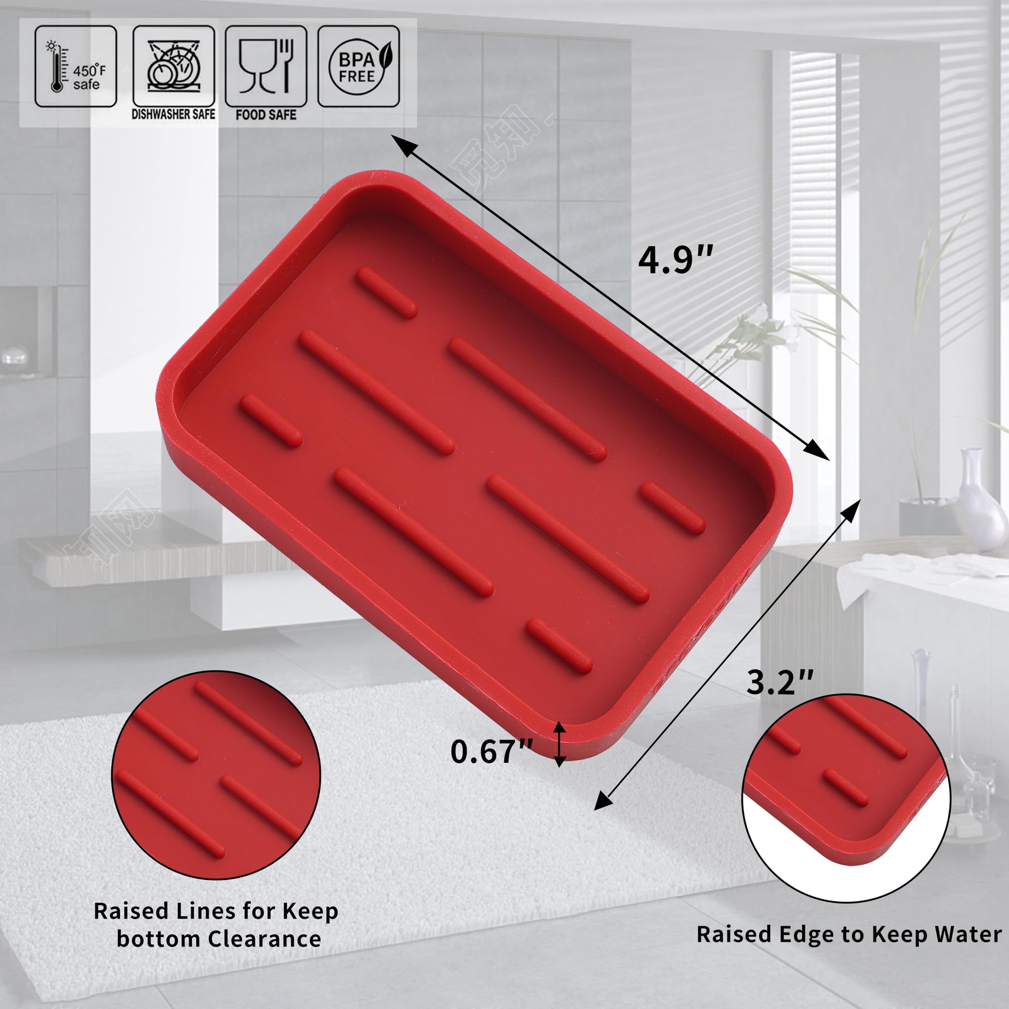 Silicone Kitchen Sink Organizer Tray for Multiple Usage