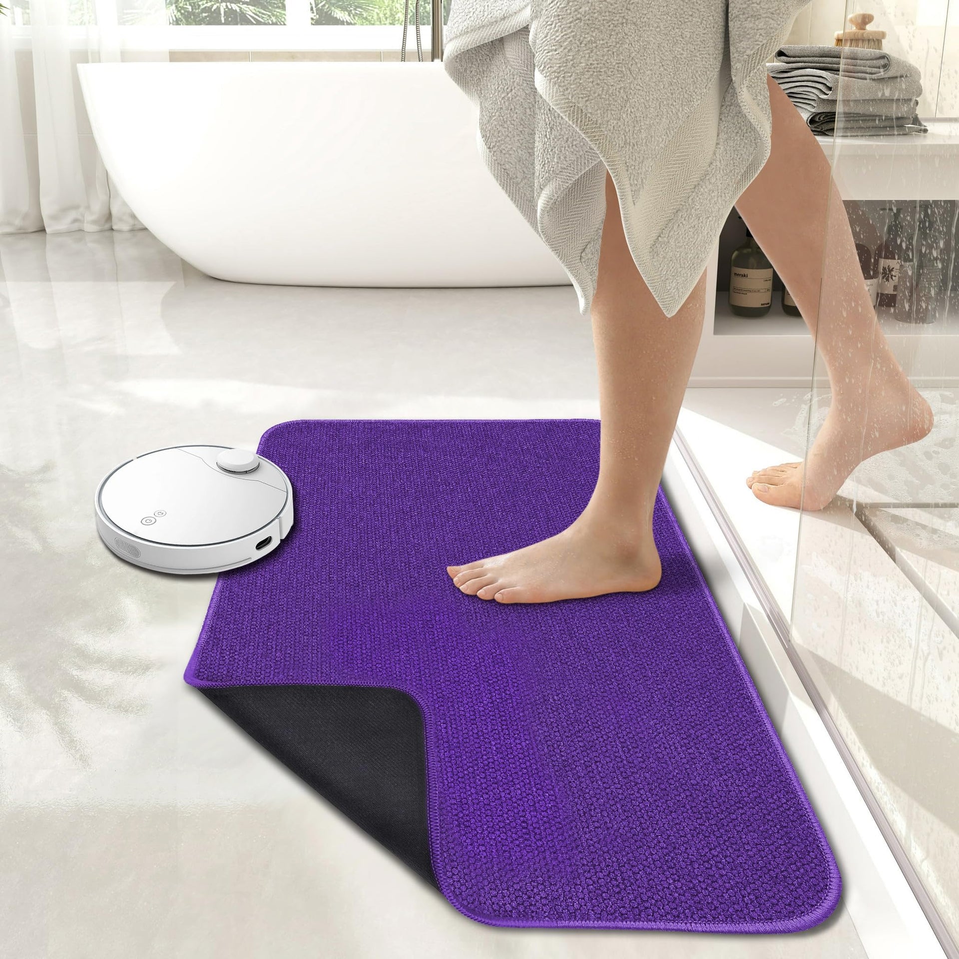 Bath Mat Ultra Thin Bathroom Rugs (6 Sq Ft)