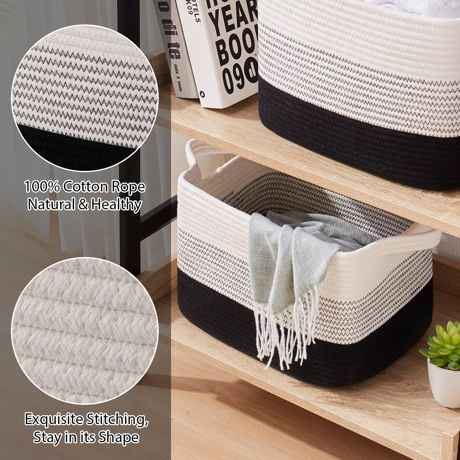 Storage Baskets for Organizing (3 Count)
