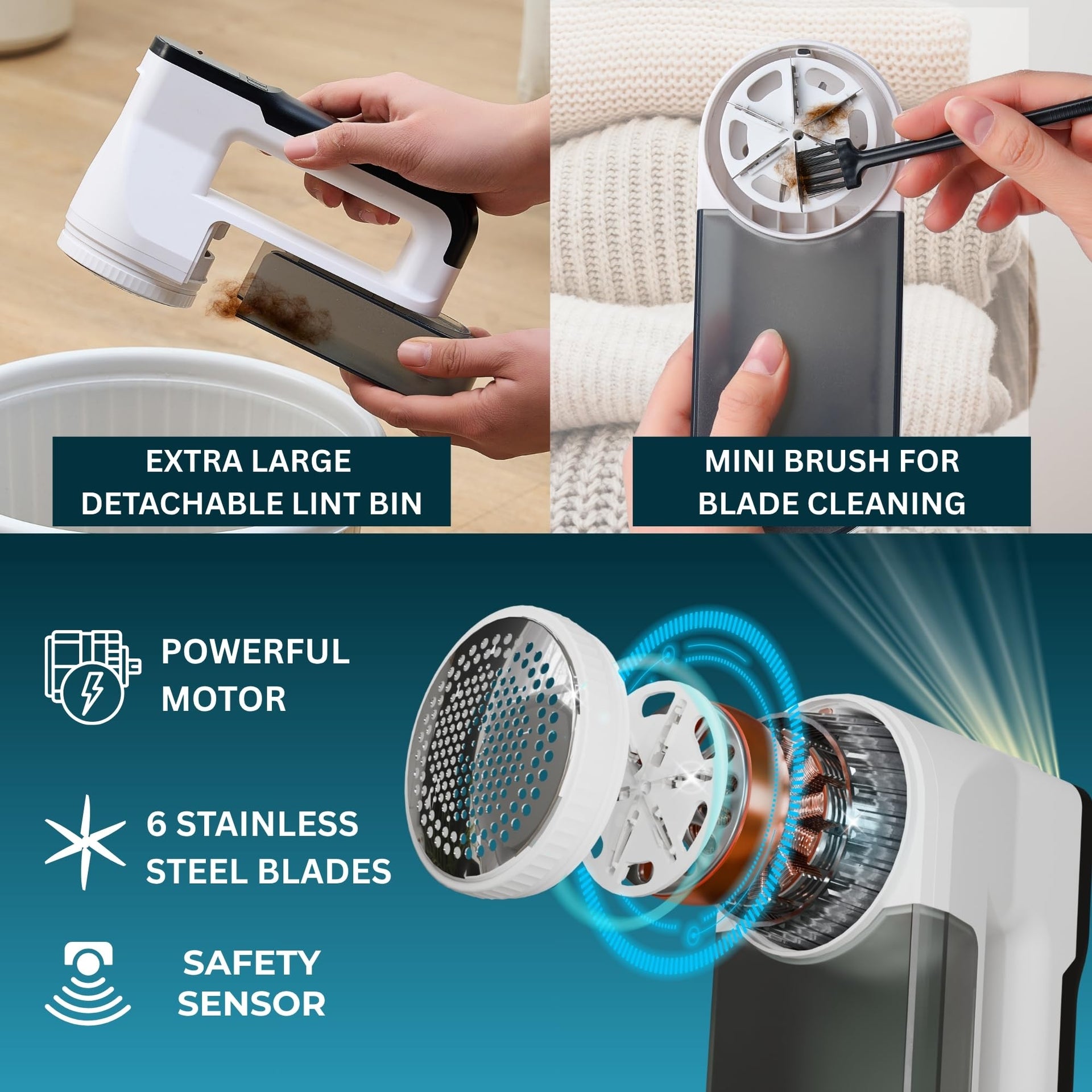 XL Rechargeable Fabric Shaver & Fuzz Remover w