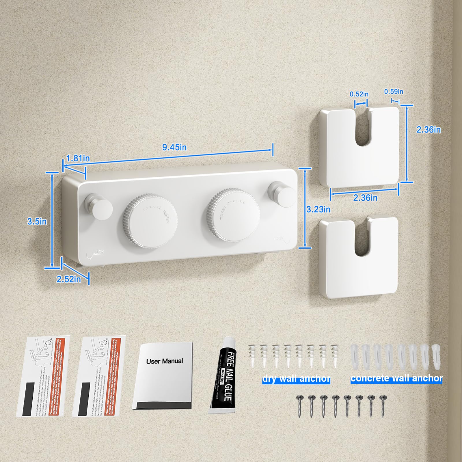 Retractable Twin Clothesline Indoor (27.6 Foot)