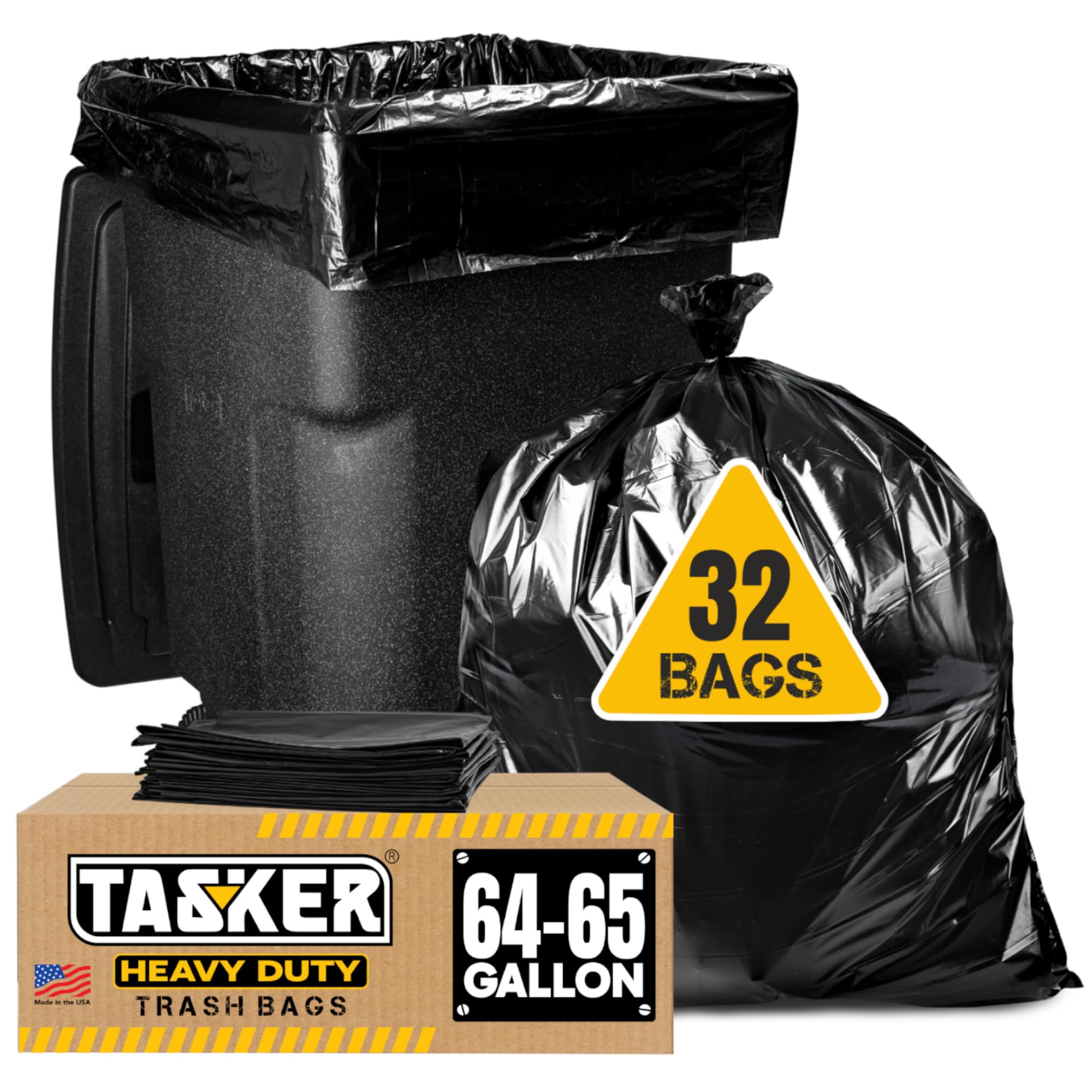 65 Gallon Trash Bags for Toter (32 Count)