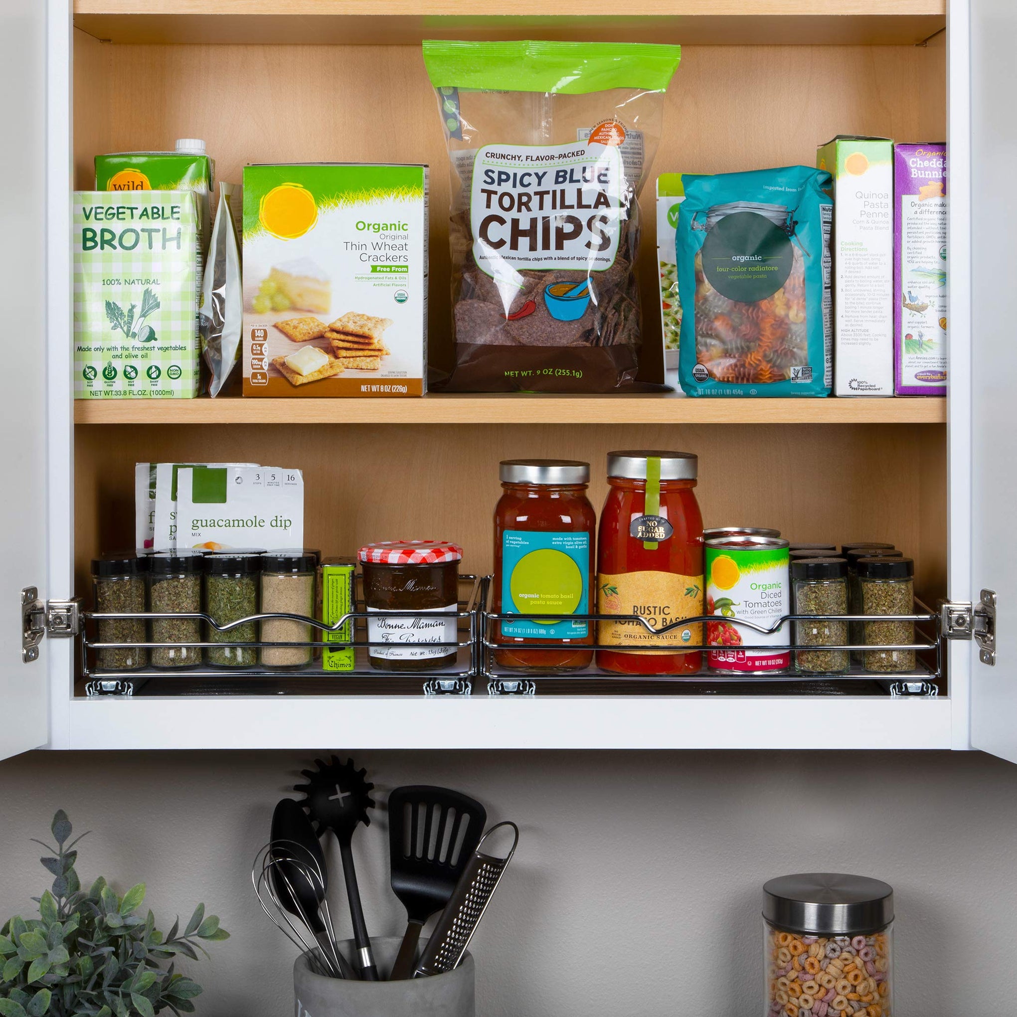 Pull Out Cabinet Spice Rack Organizer