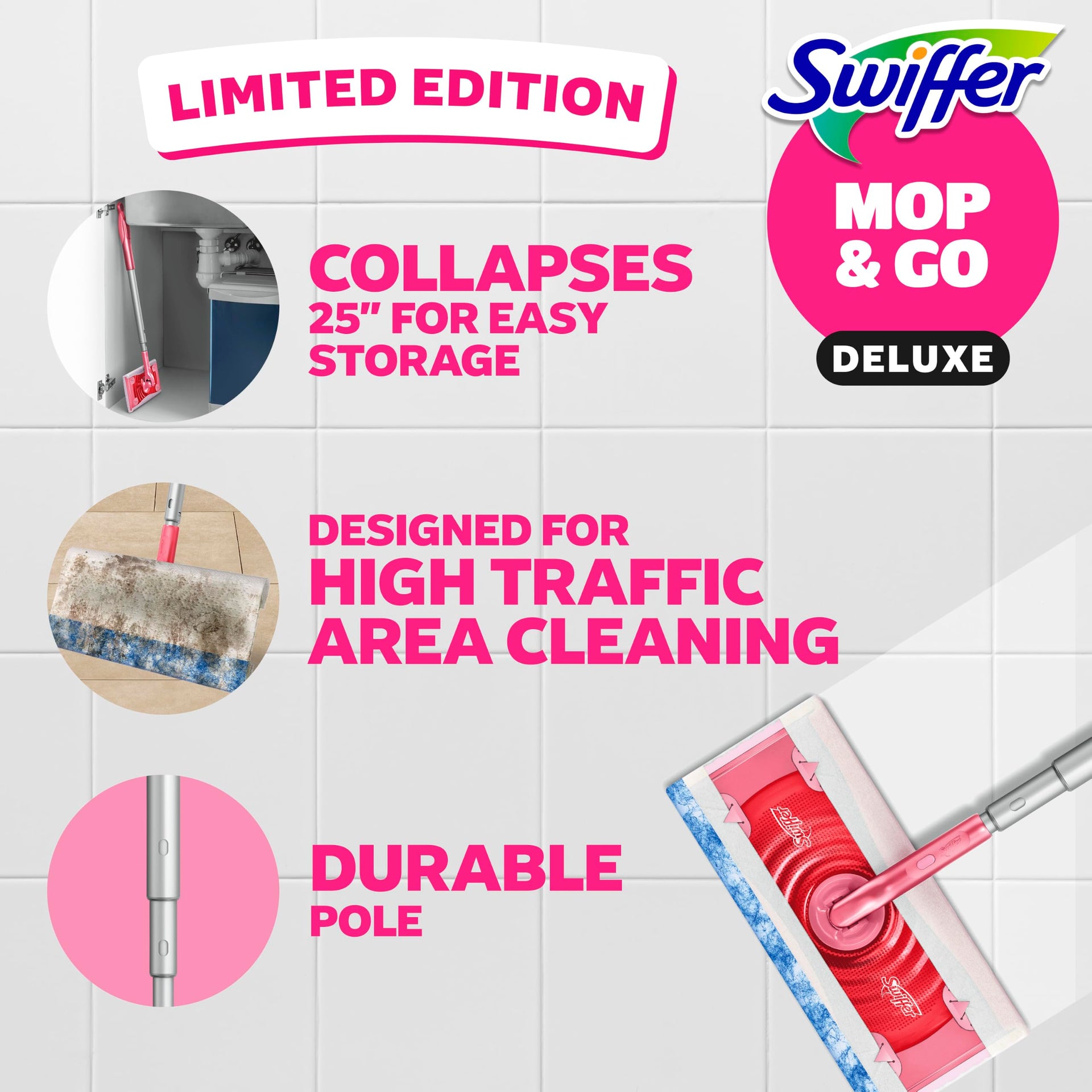 Pink Limited Edition Mop & Go Deluxe