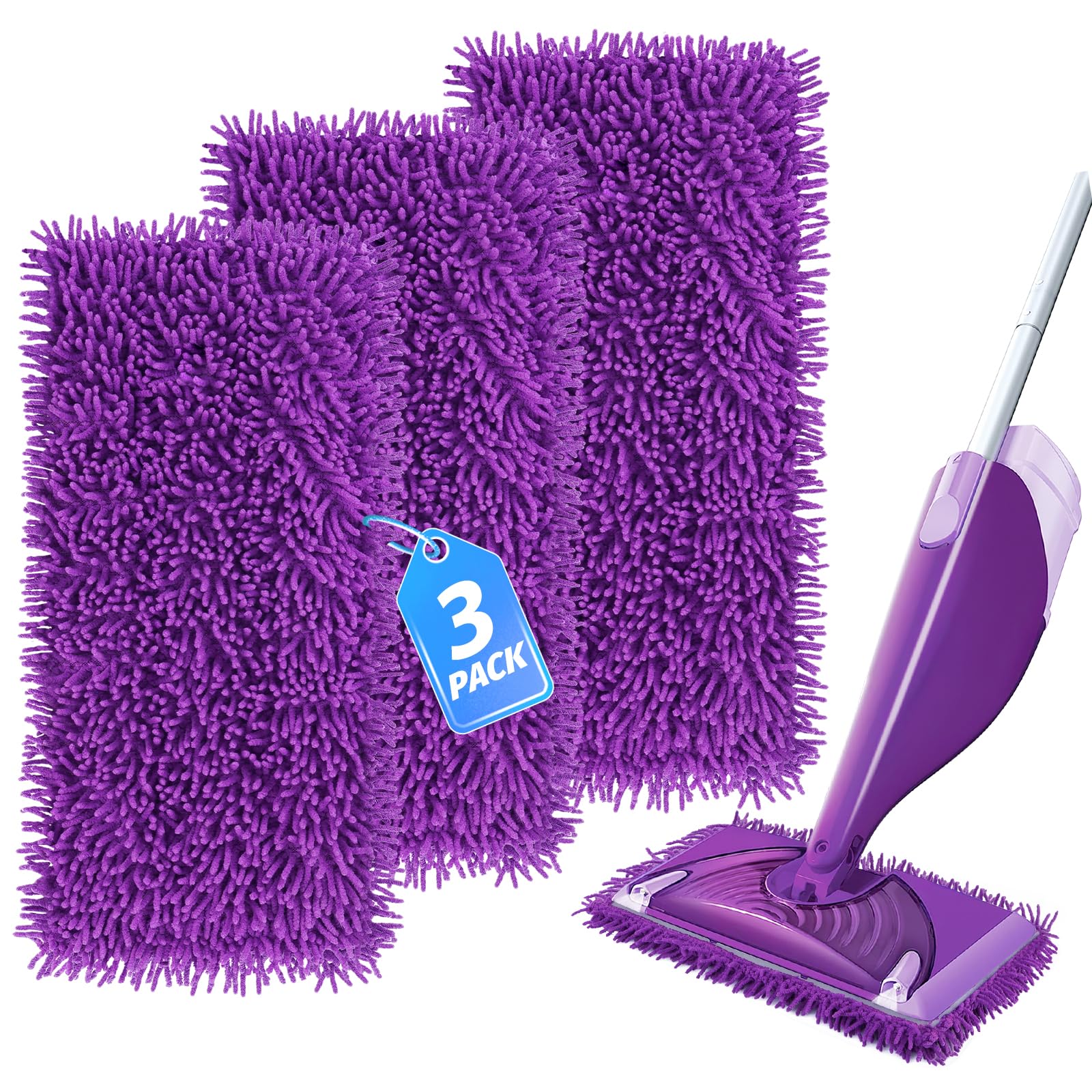 Wet Jet Pads Compatible with Swiffer Wetjet (3 Count)