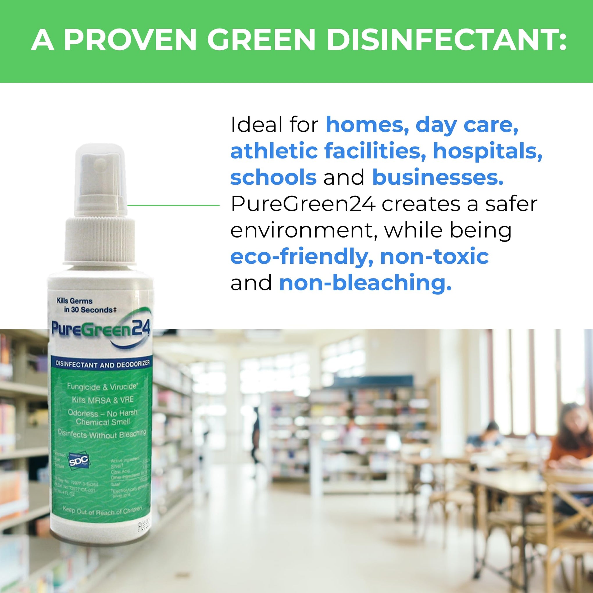 Safe & Effective Disinfectant. Kills Deadly Germs including RSV COVID (4 Fl Oz)