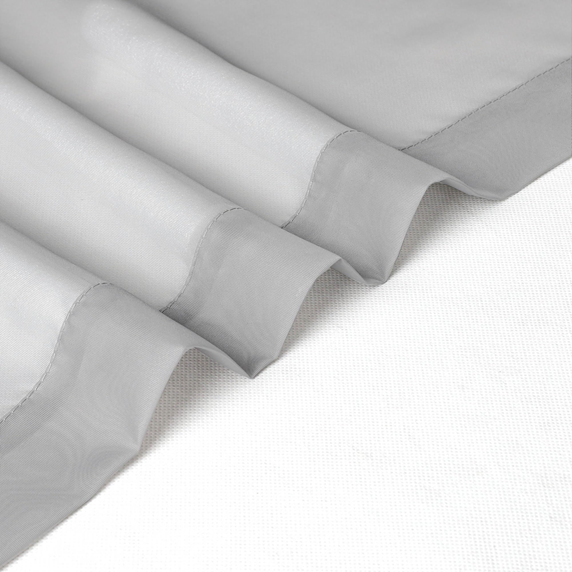 Light Grey Sheer Curtains 45 Inch Long 2 Panels (2 Count)
