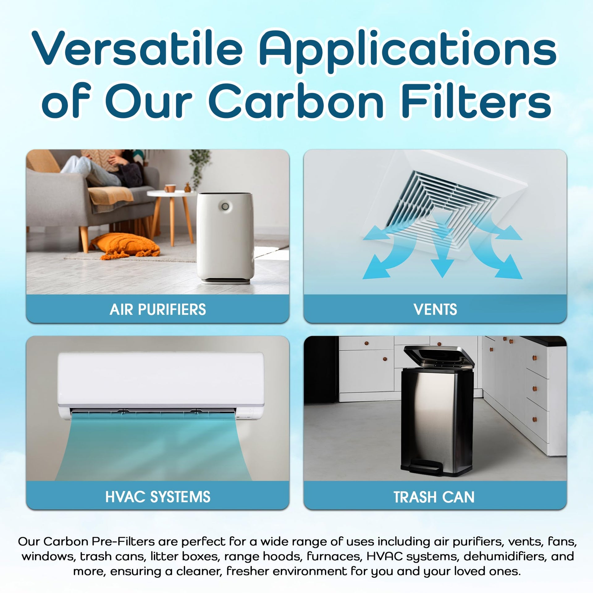 Replacement Filters Compatible with Honeywell Air Purifier HPA300 (4 Count)