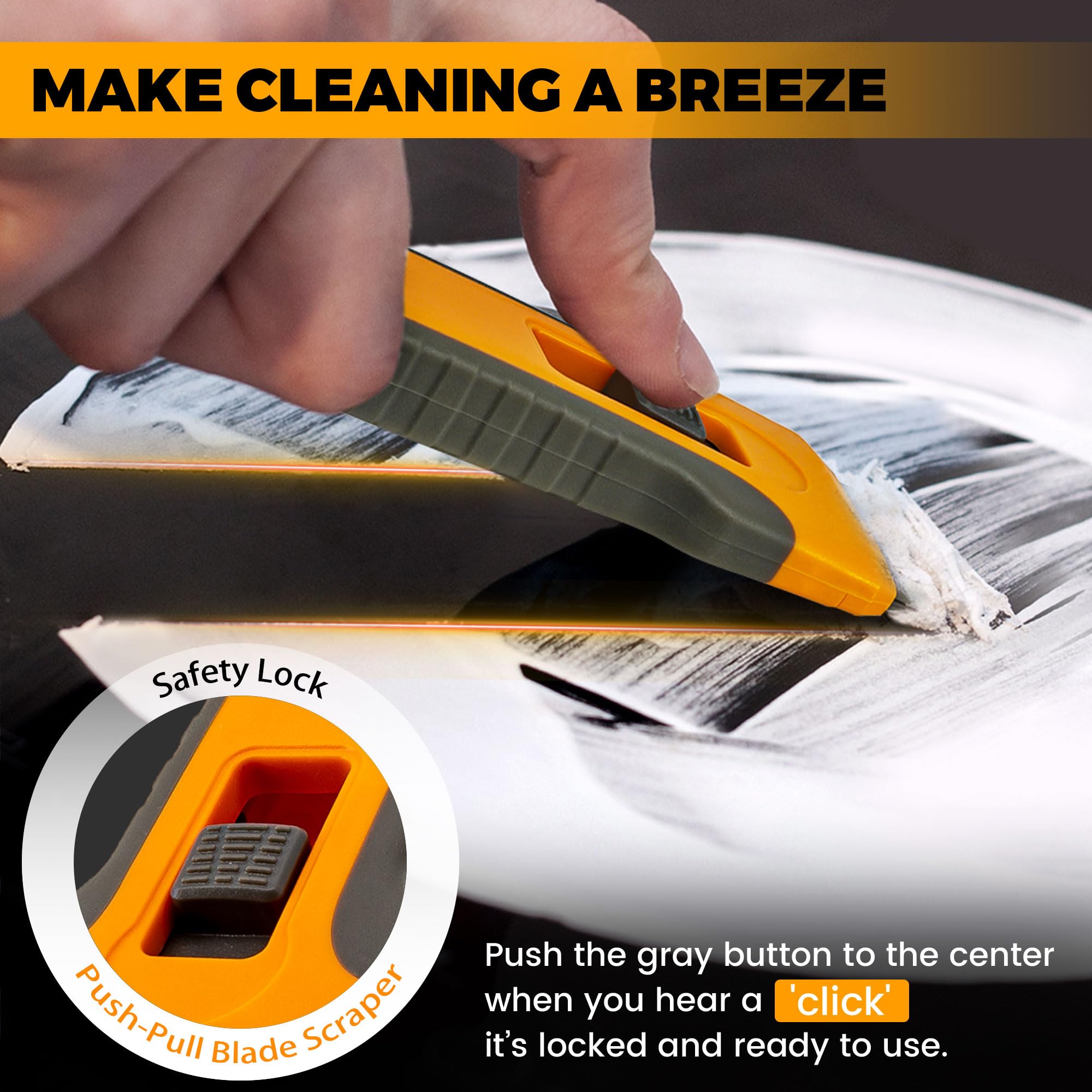 Razor Blade Scraper Tool with 15pcs Extra Blades