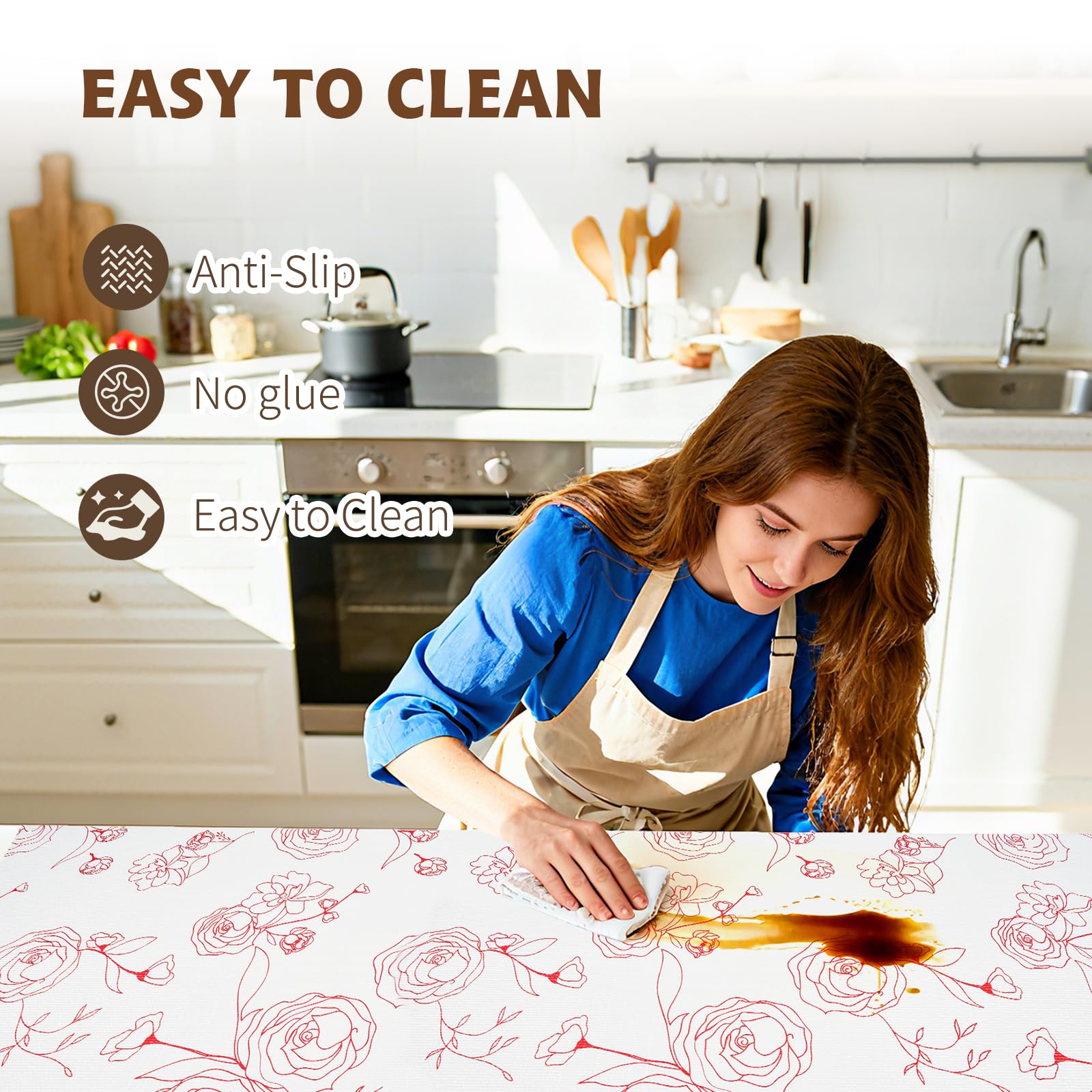 Shelf Liners for Kitchen Cabinets 11.8in x 20FT Non Adhesive Drawer Liner (20 Sq Ft)