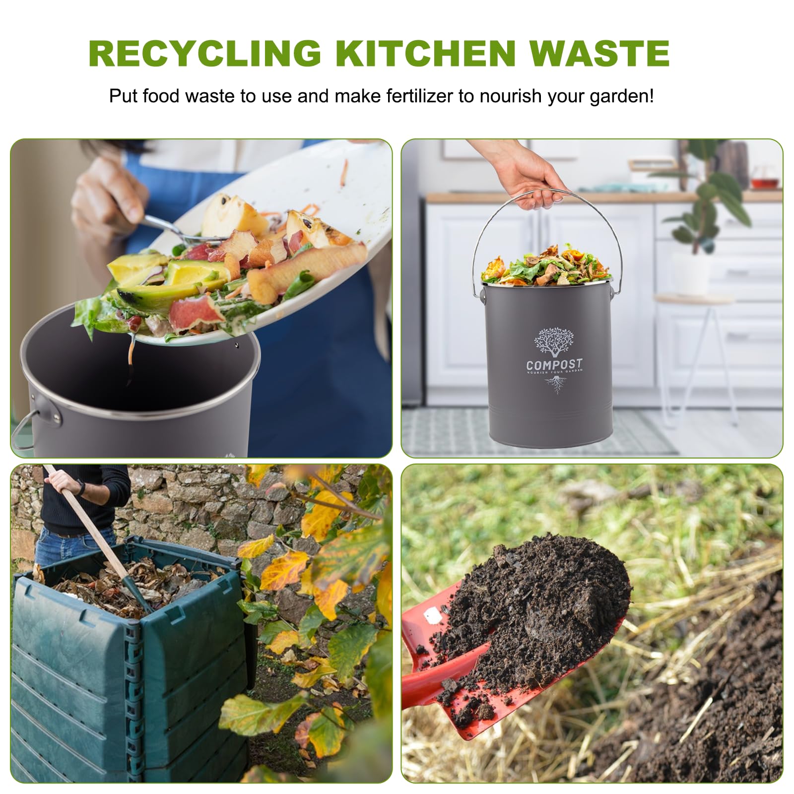 Kitchen Countertop Compost Bin