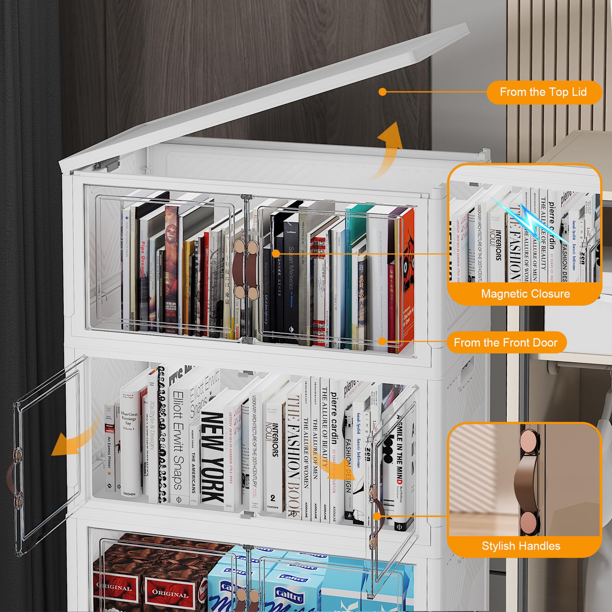 Stackable Storage Bins with Lid (3 Count)