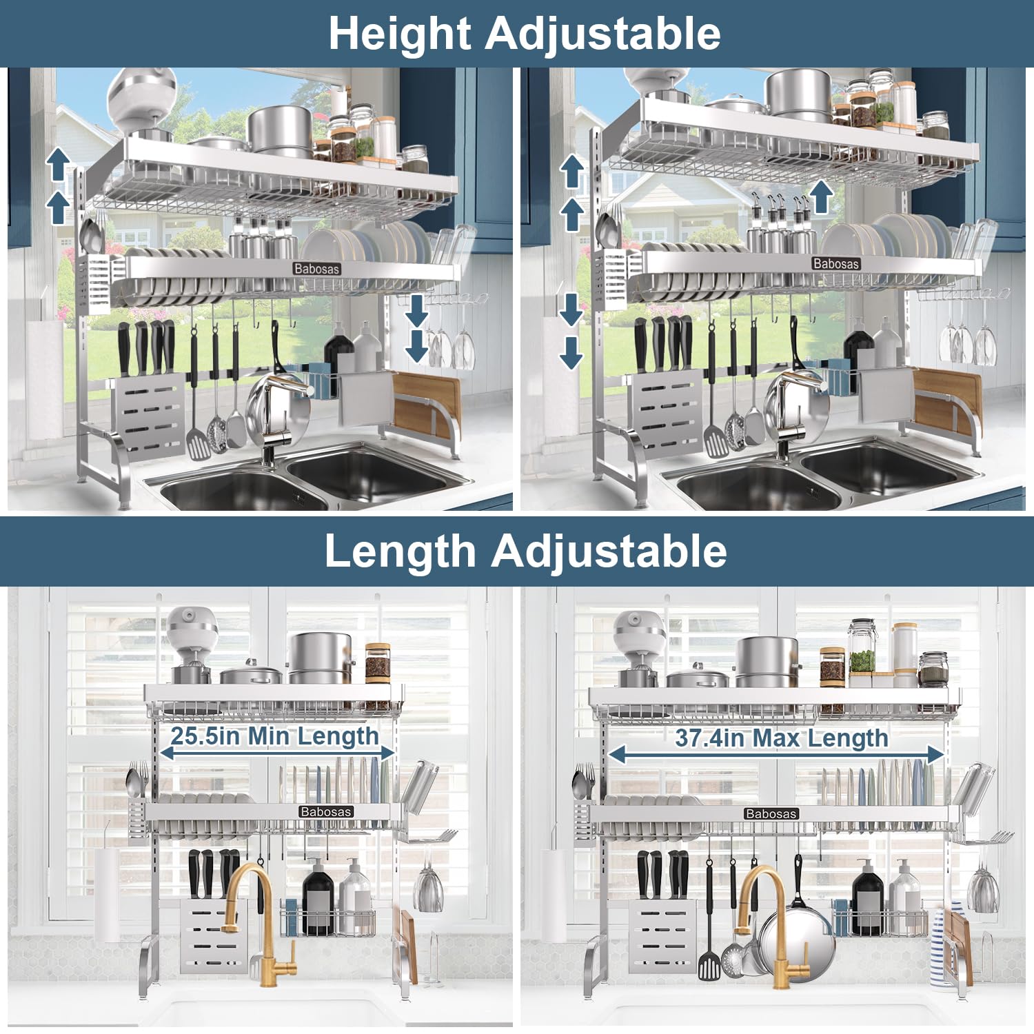 Over The Sink Dish Drying Rack