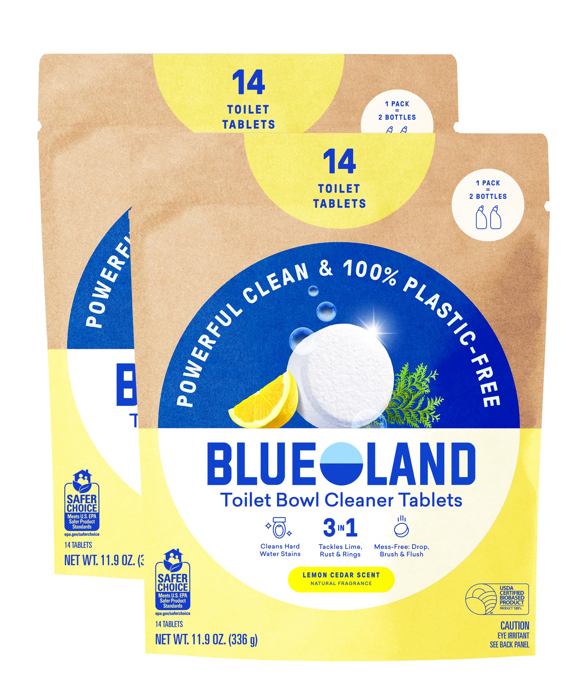 100% Plastic Free Toilet Bowl Cleaner Tablets (28 Count)