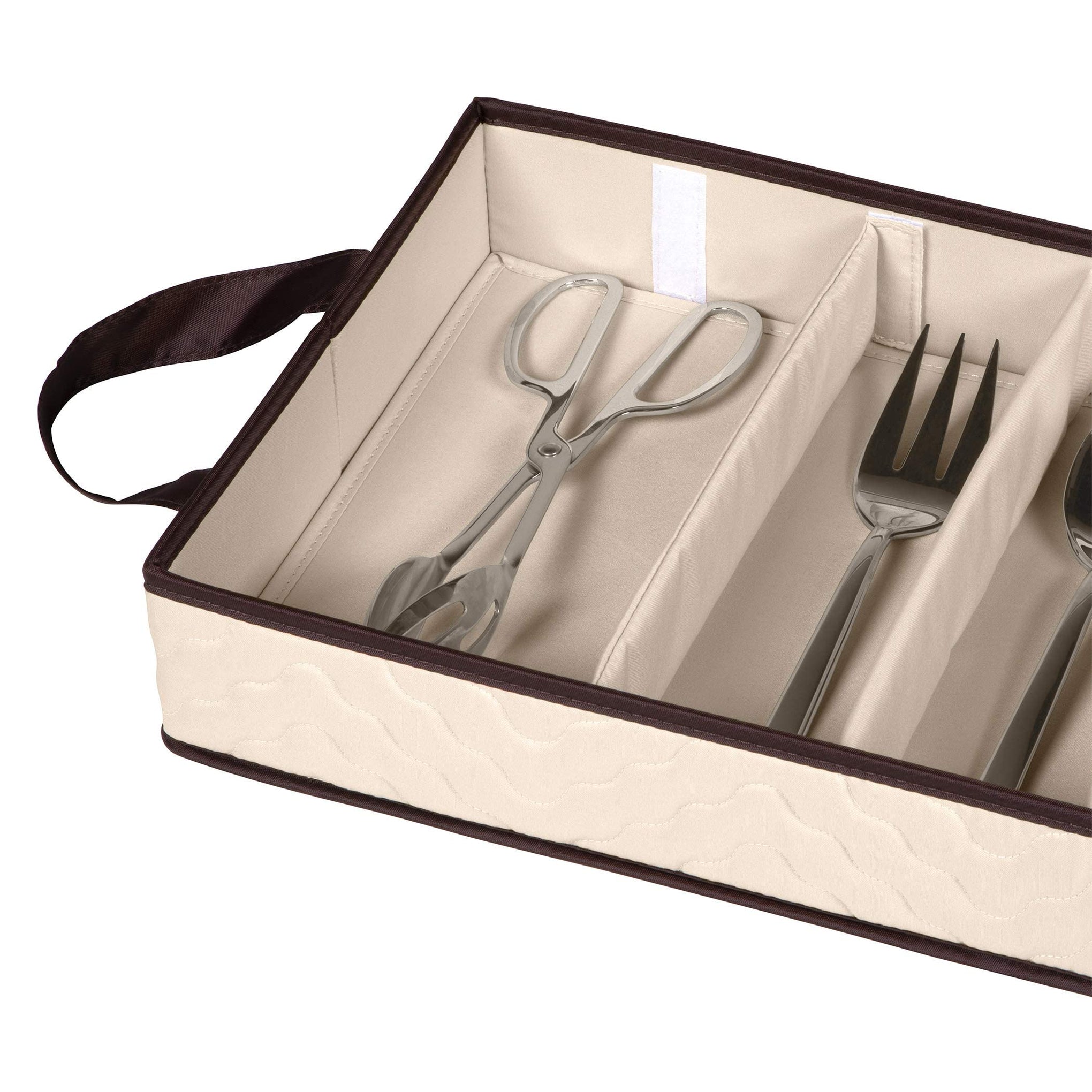 Flatware Storage Case 5 Compartments Silverware Container Box
