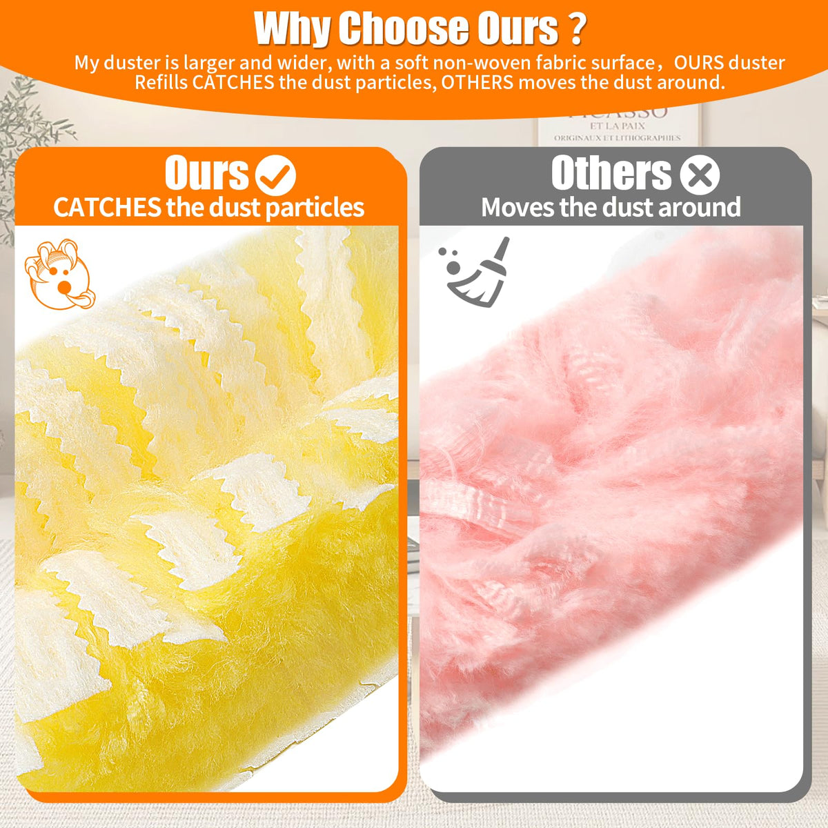 40 Count 360° Heavy Duty Duster Refills Compatible with Swiffer