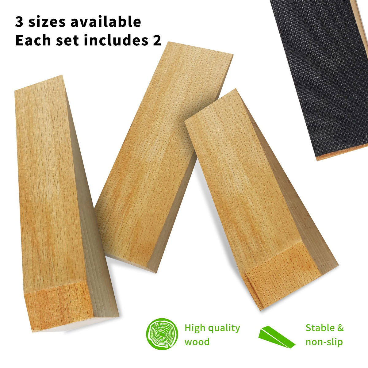 4 Pack Wooden Door Stop