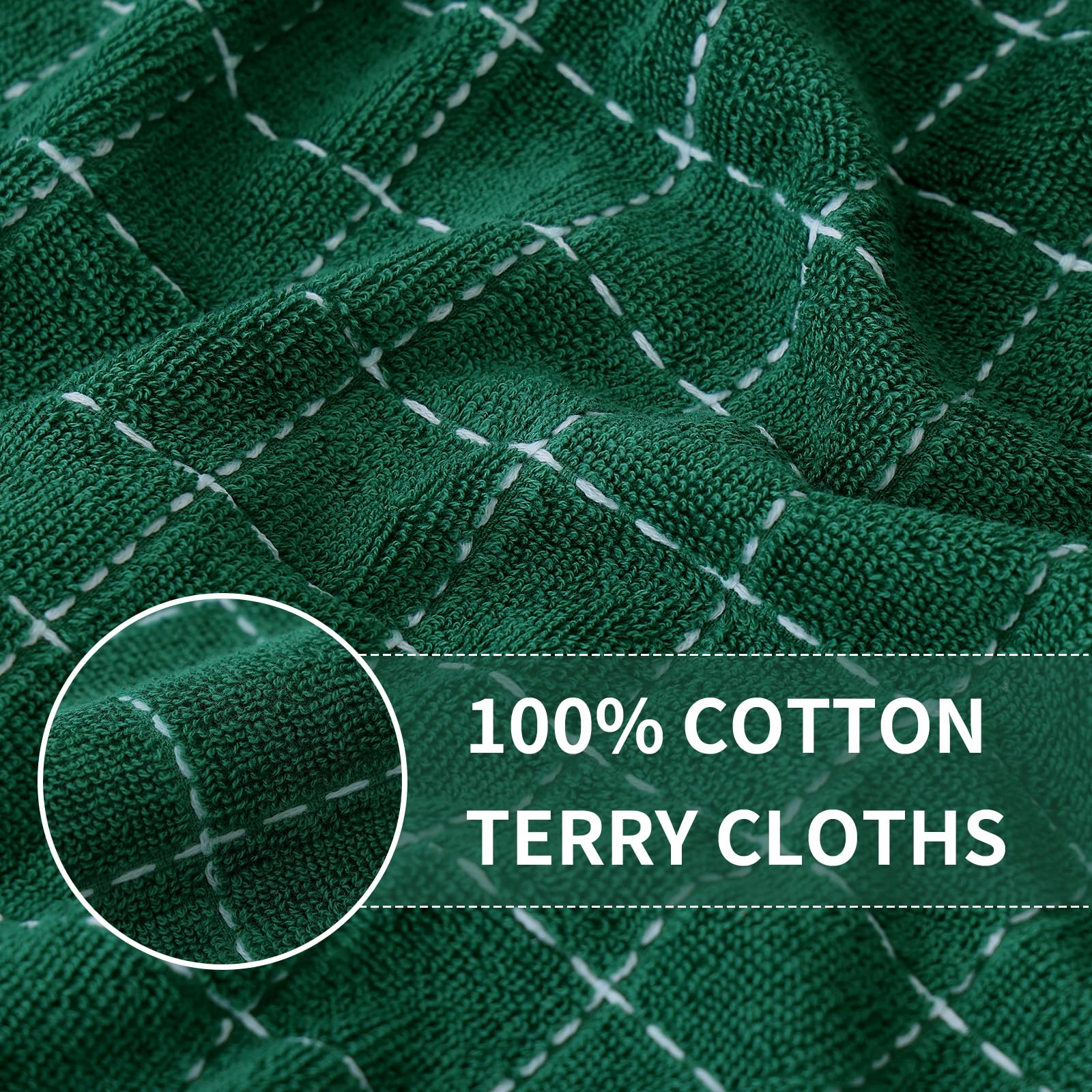 100% Cotton Terry Kitchen Towels (4 Count)