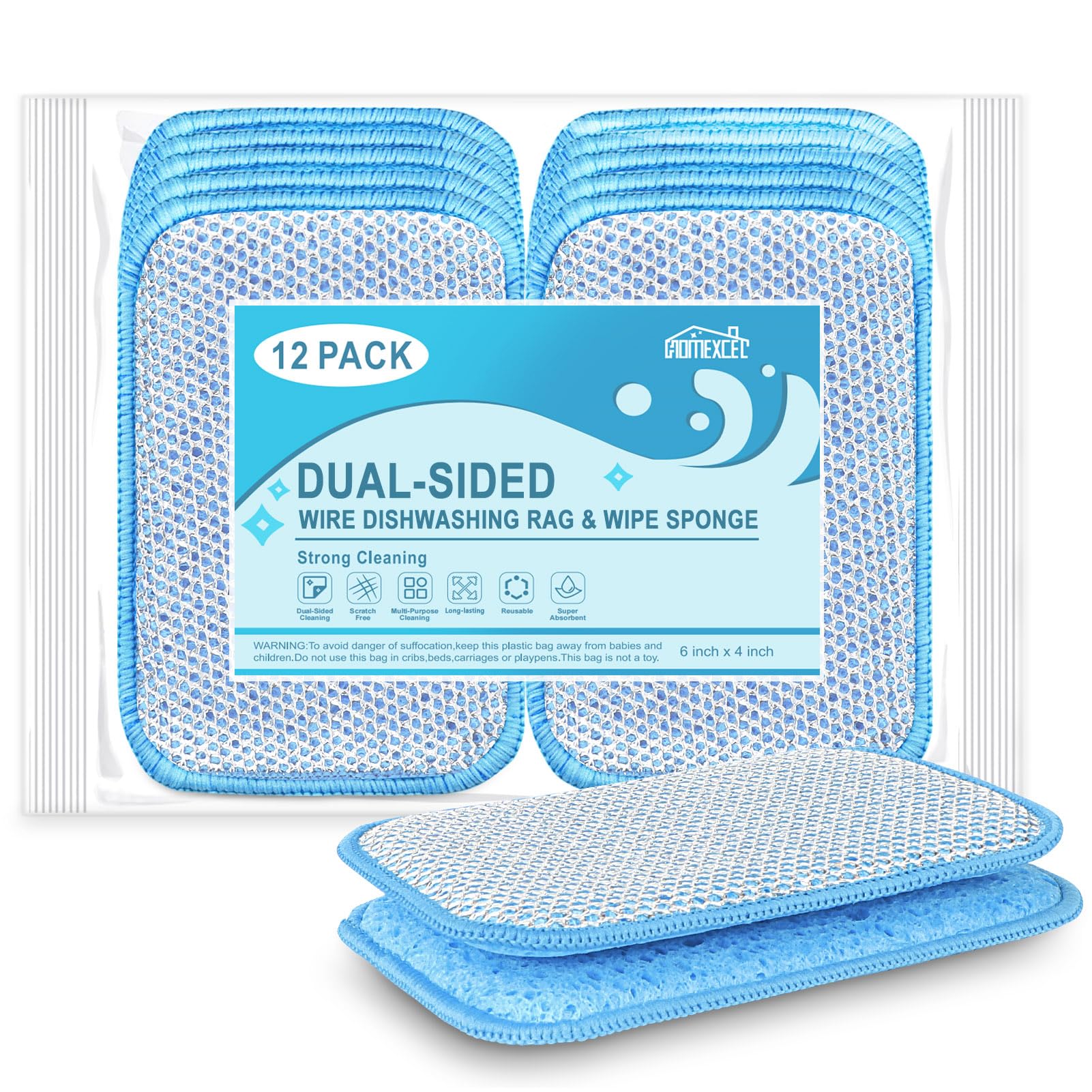 12 Pack Scrub & Wipe Cloths (12 Count)