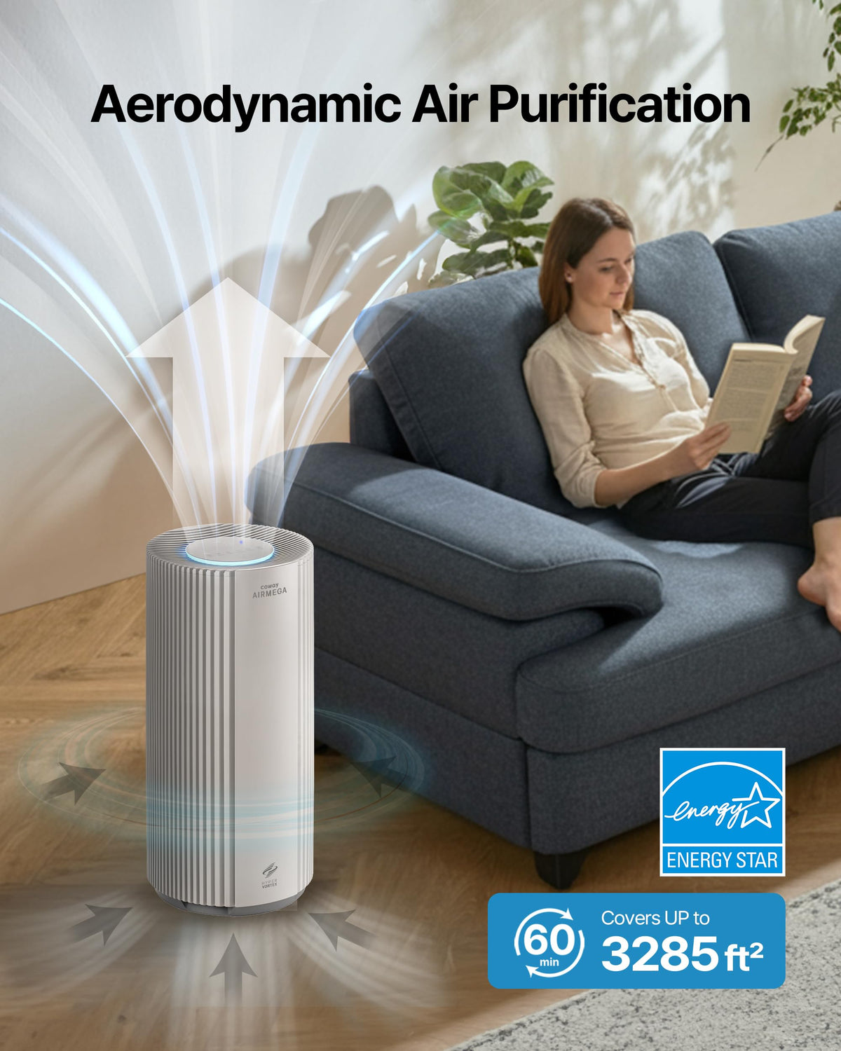Air Purifier for Large Room Whole Home Up to 3
