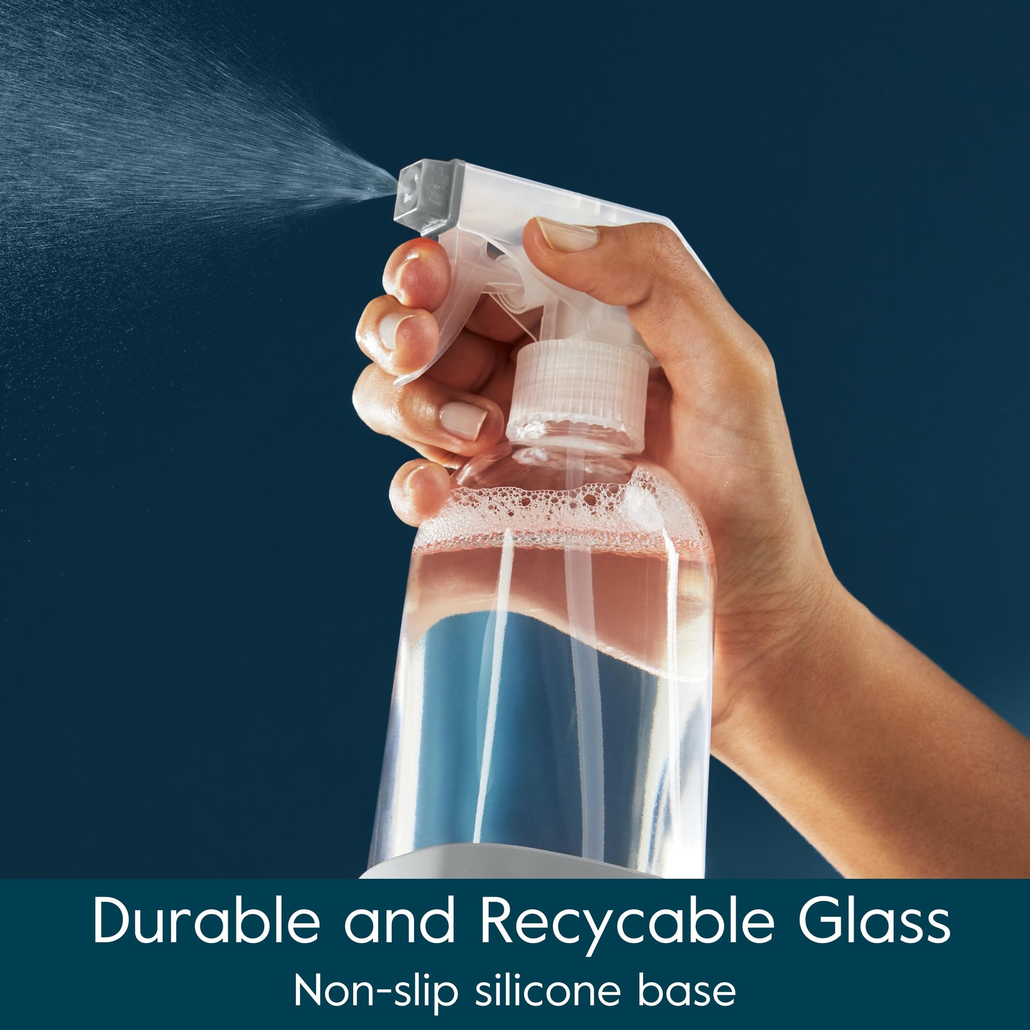 Refillable Glass Spray Bottles for Cleaning (16 Ounce)