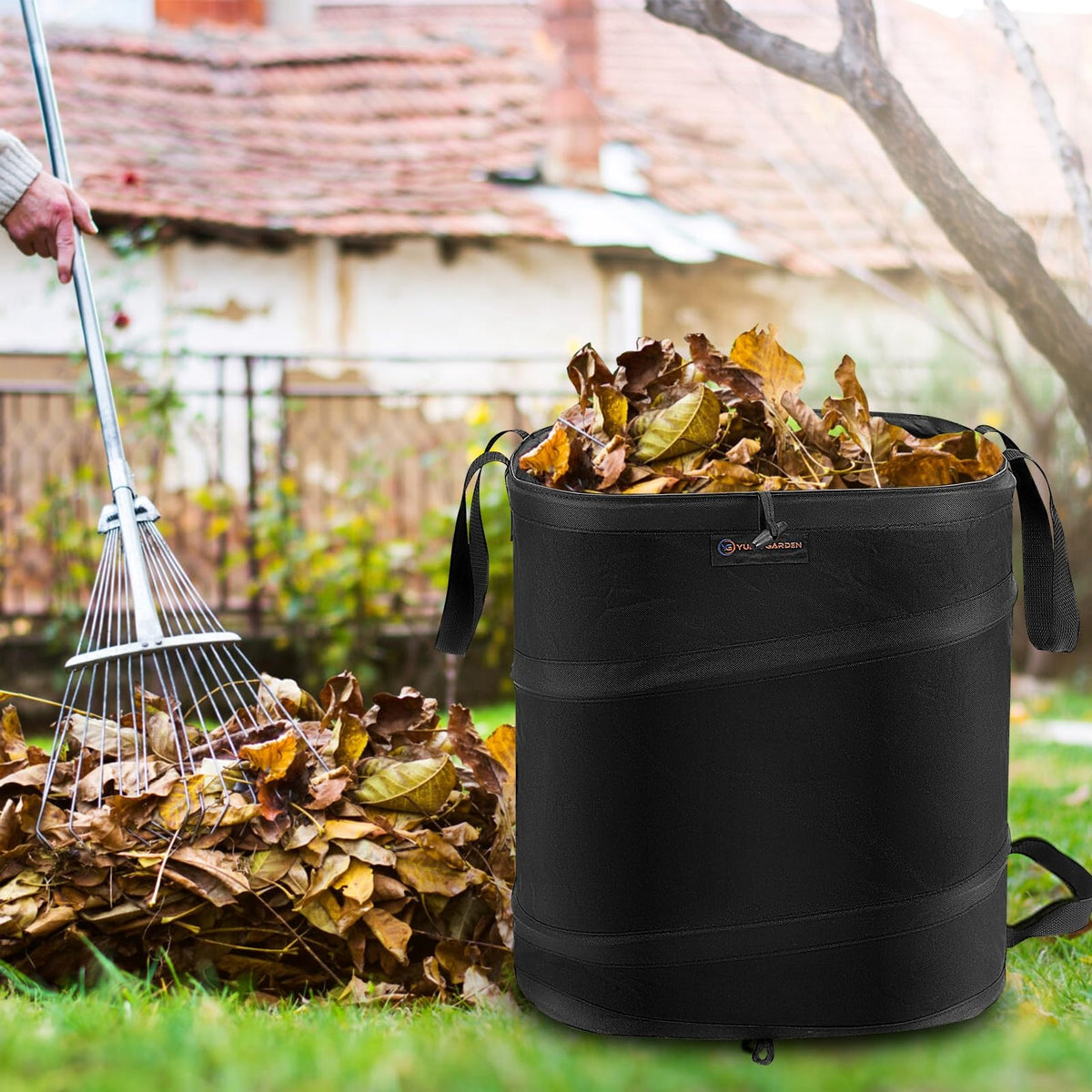 19 Gallon Square Collapsible Yard Waste Bin