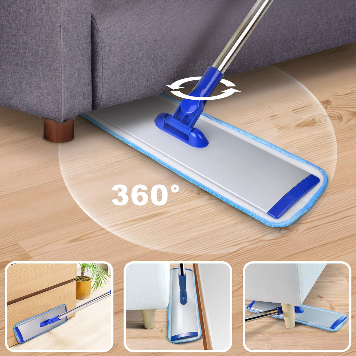 18" Professional Microfiber Mop Floor Cleaning System - ModHome Supplies