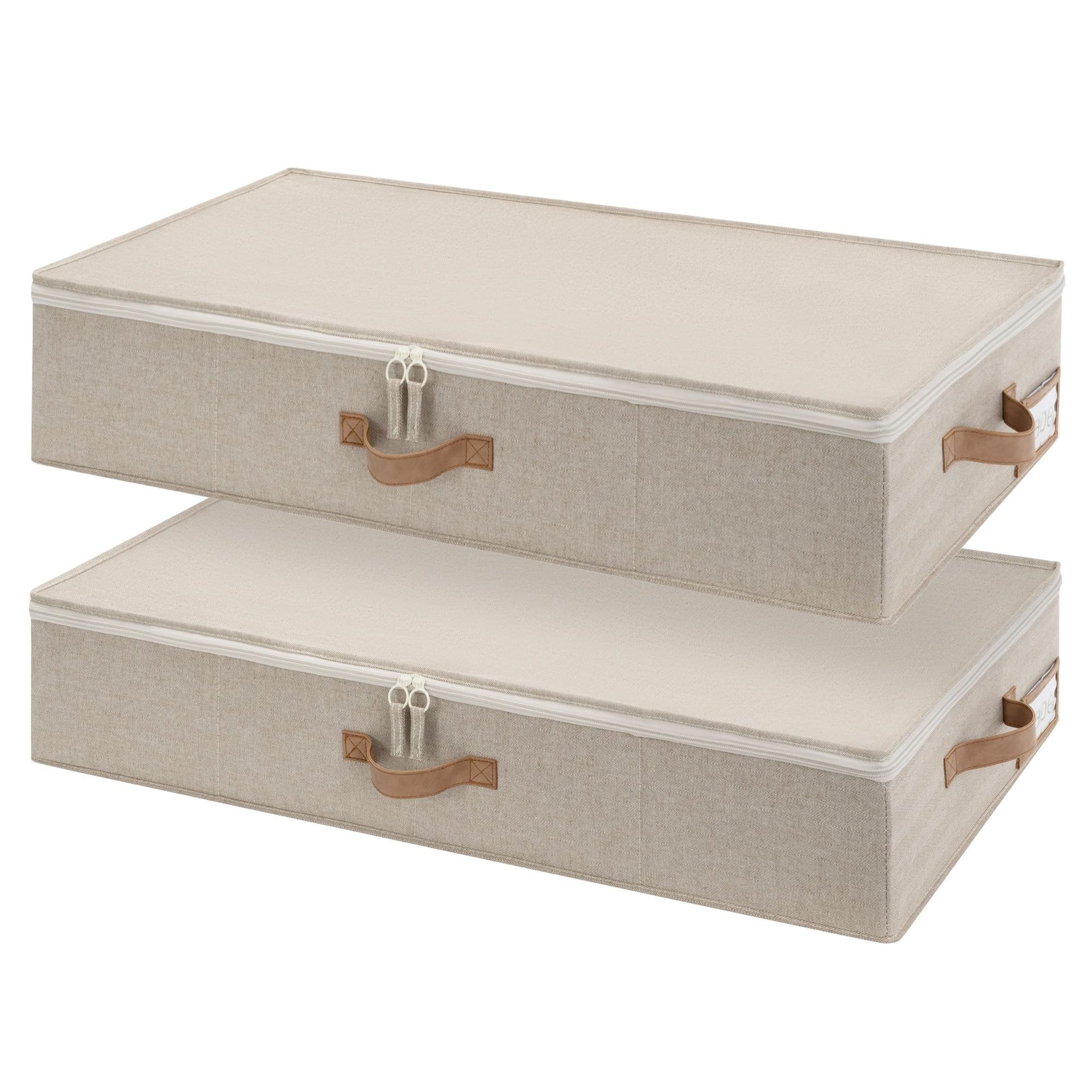 6 Inch Low Profile Under Bed Clothes Storage Bins with Lids (2 Count)