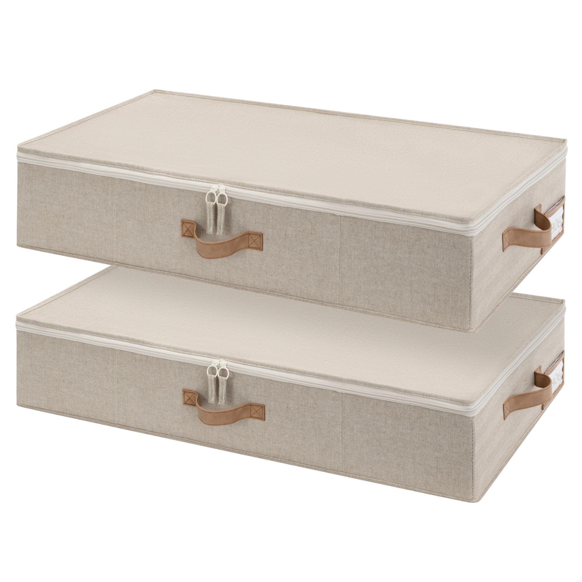 6 Inch Low Profile Under Bed Clothes Storage Bins with Lids (2 Count)