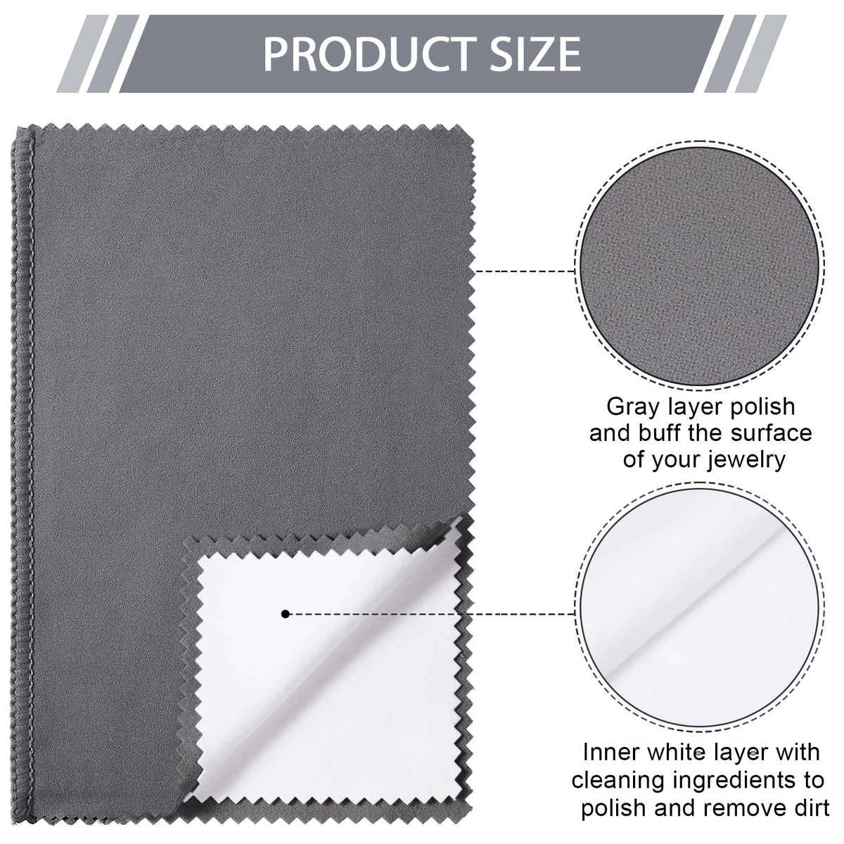20 Pcs Silver Jewelry Polishing Cloths 6 x 8 inches Jewelry Cleaning Cloth Sterling Polish Cloths for Jewelry (20 Count)