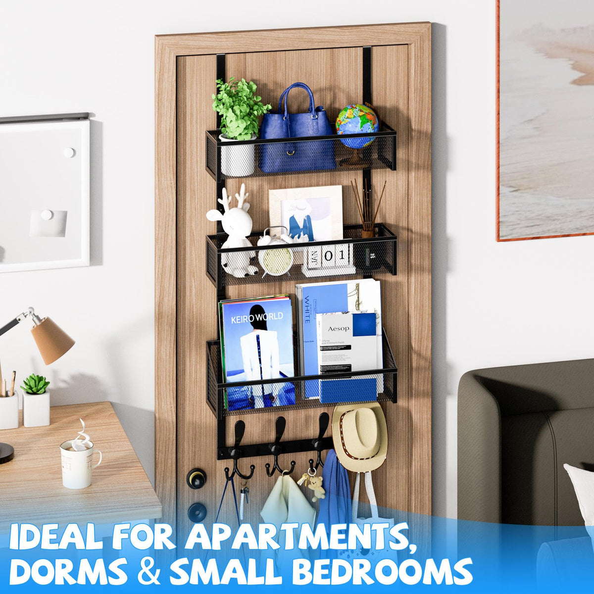 Over The Door Hooks Organizer