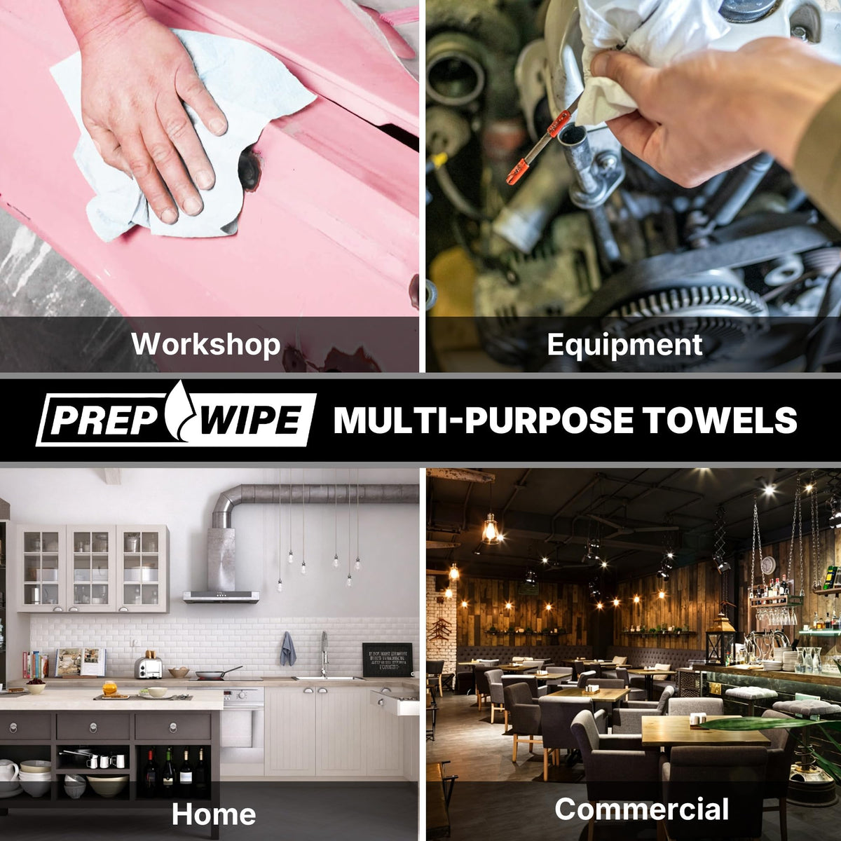 26029 Prep Wipe WHITE Lint Free Cleaning Towels Pack of 300 Sheets (300 Count)