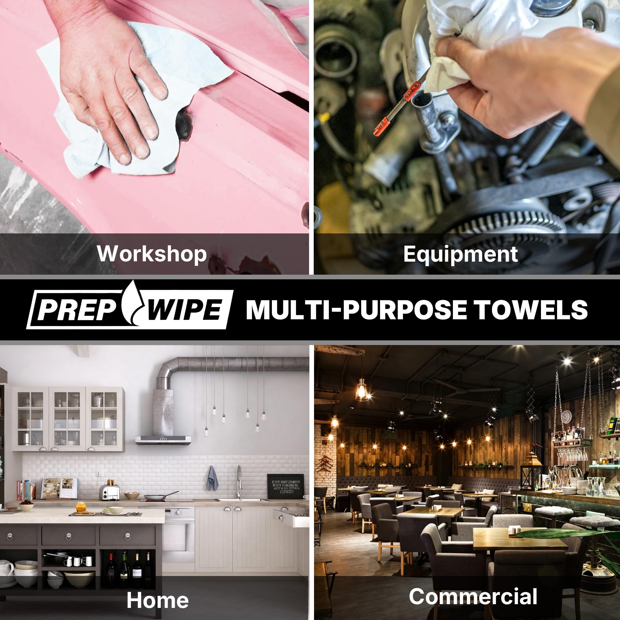 26029 Prep Wipe WHITE Lint Free Cleaning Towels Pack of 300 Sheets (300 Count)
