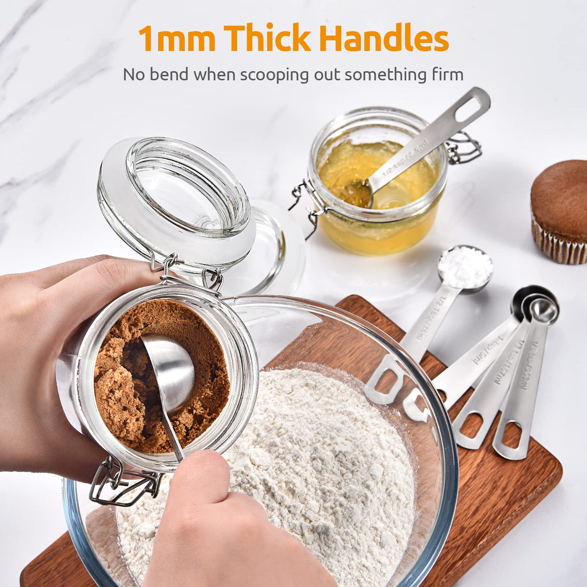 18 8 Stainless Steel Measuring Spoons Set of 8