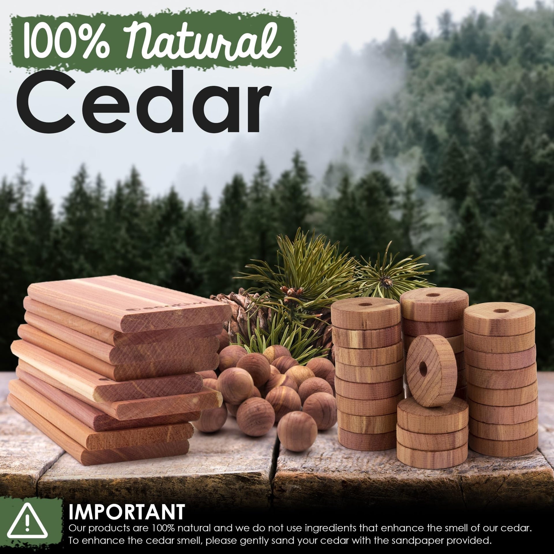 Cedar Bundle for Clothes Storage (150 Count)