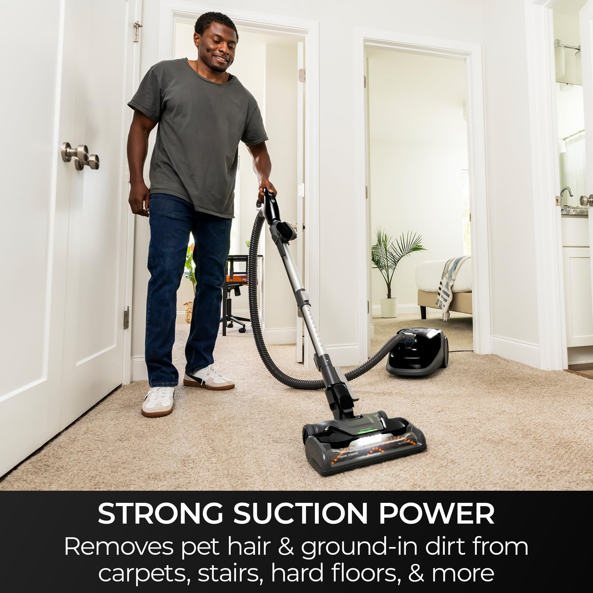 400 Series Bagged Canister Vacuum with Hair Eliminator Brushroll
