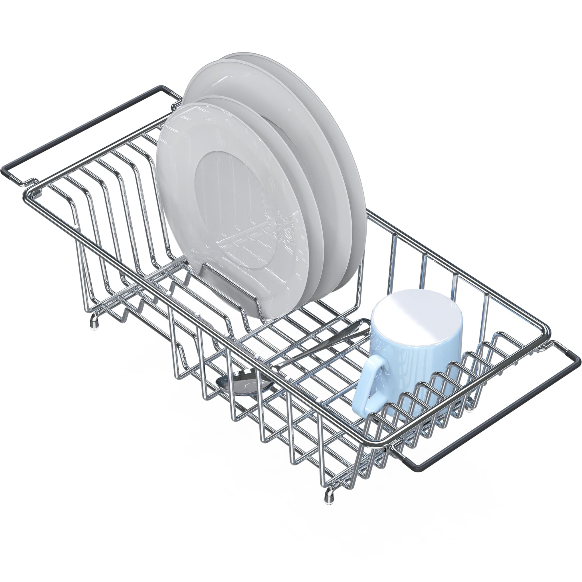 Stainless Over Sink Counter Top Dish Drainer Drying Rack