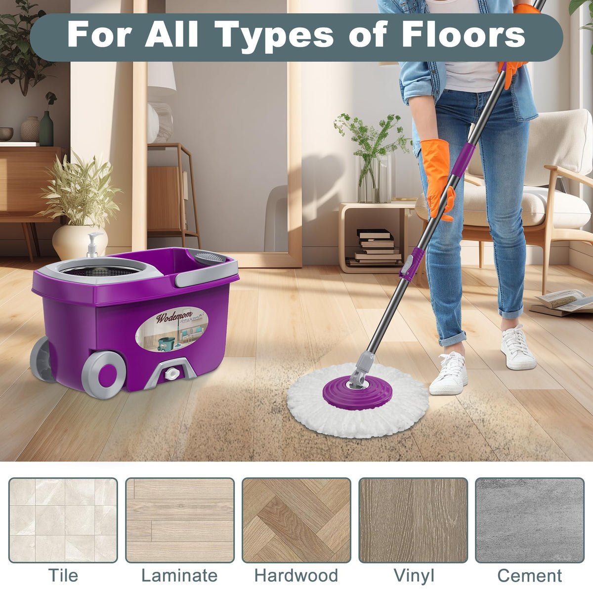 Traditional Large Spin Mop and Bucket (112 Ounce)