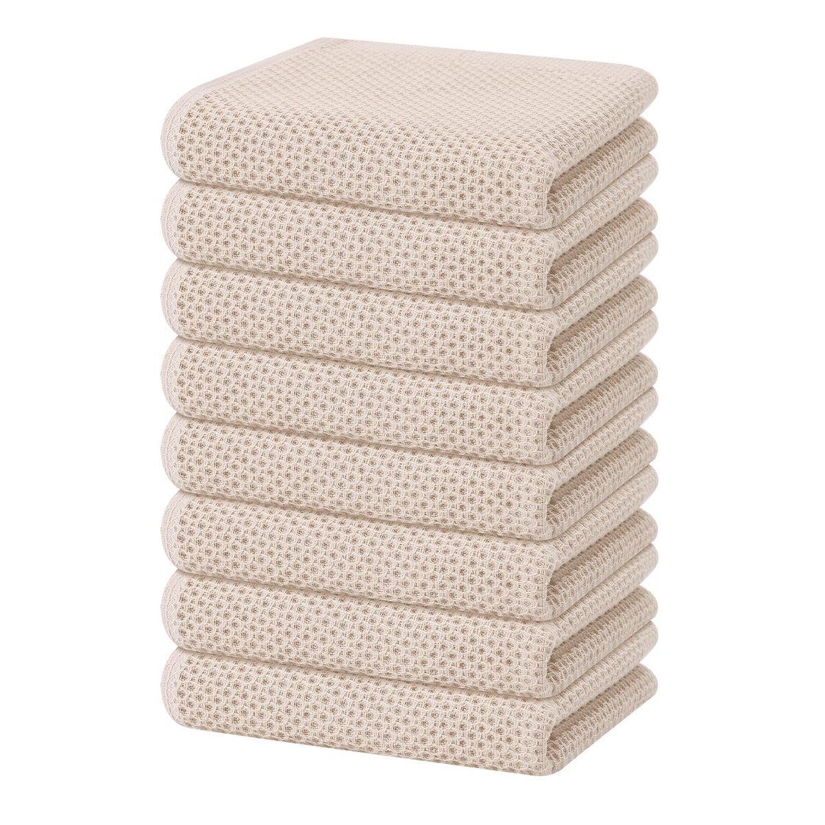 100% Cotton Waffle Weave Kitchen Dish Towels 8 (8 Count)