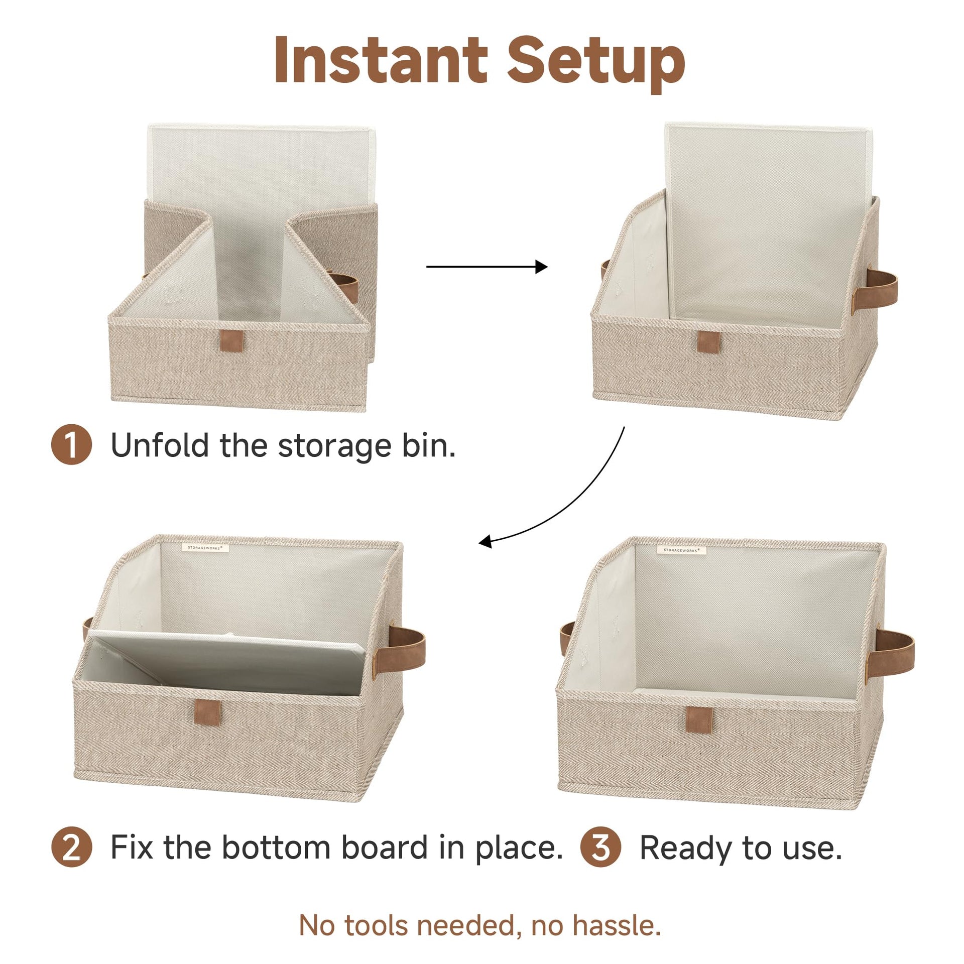 Closet Storage Bins Trapezoid (3 Count)