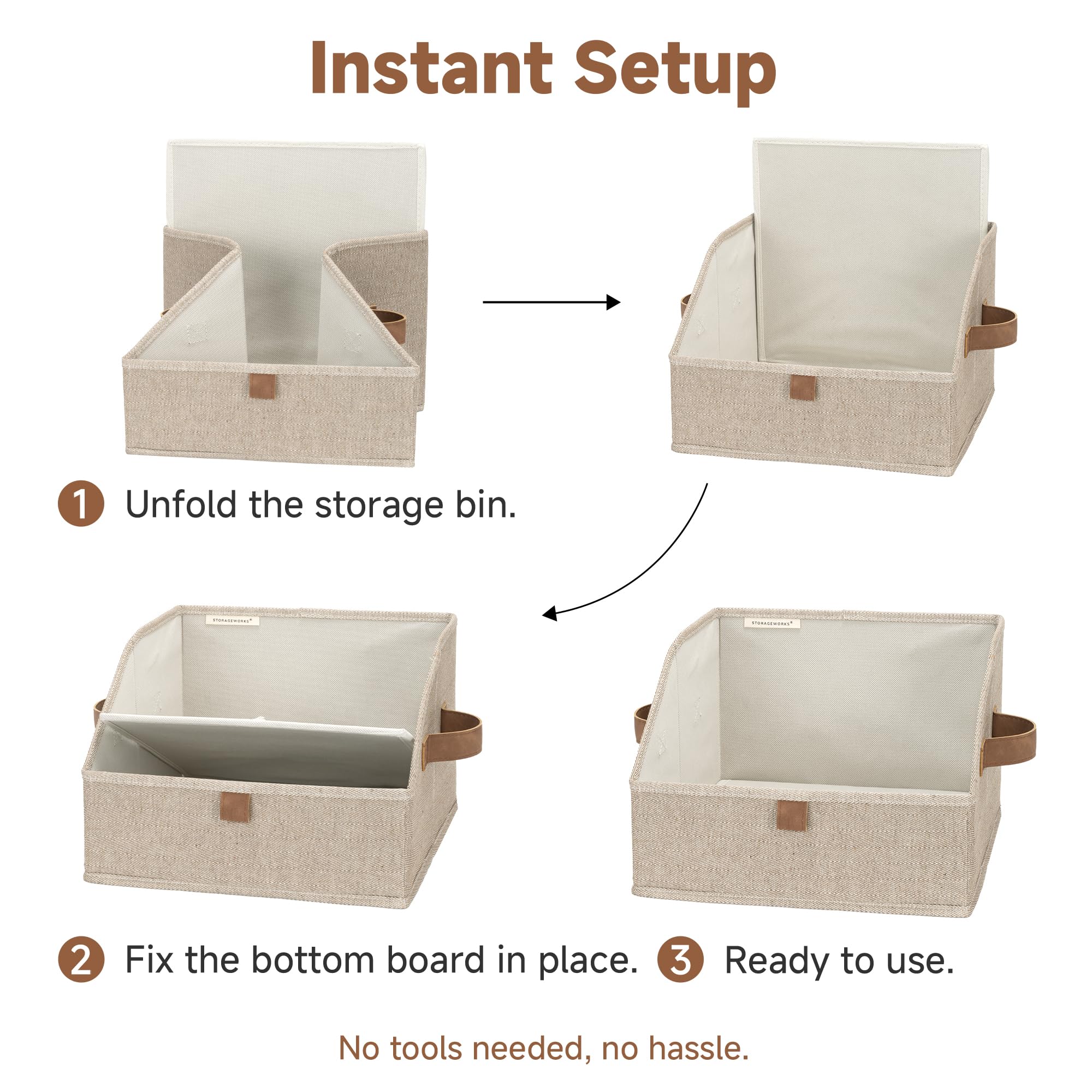 Closet Storage Bins Trapezoid (3 Count)