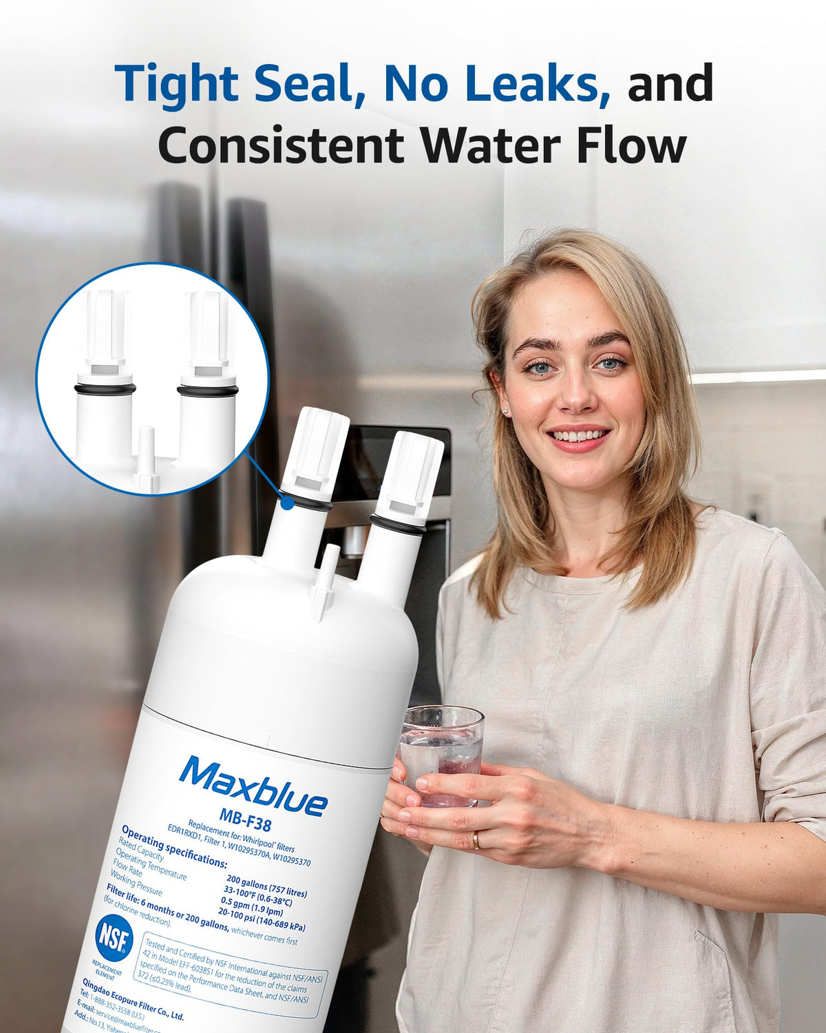 EDR1RXD1 Refrigerator Water Filter (2 Count)