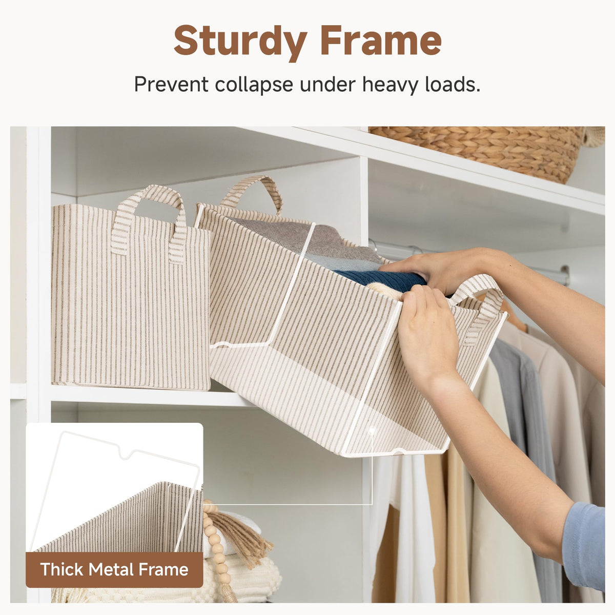 Storage Bins Fabric Storage Bins for Shelves (2 Count)