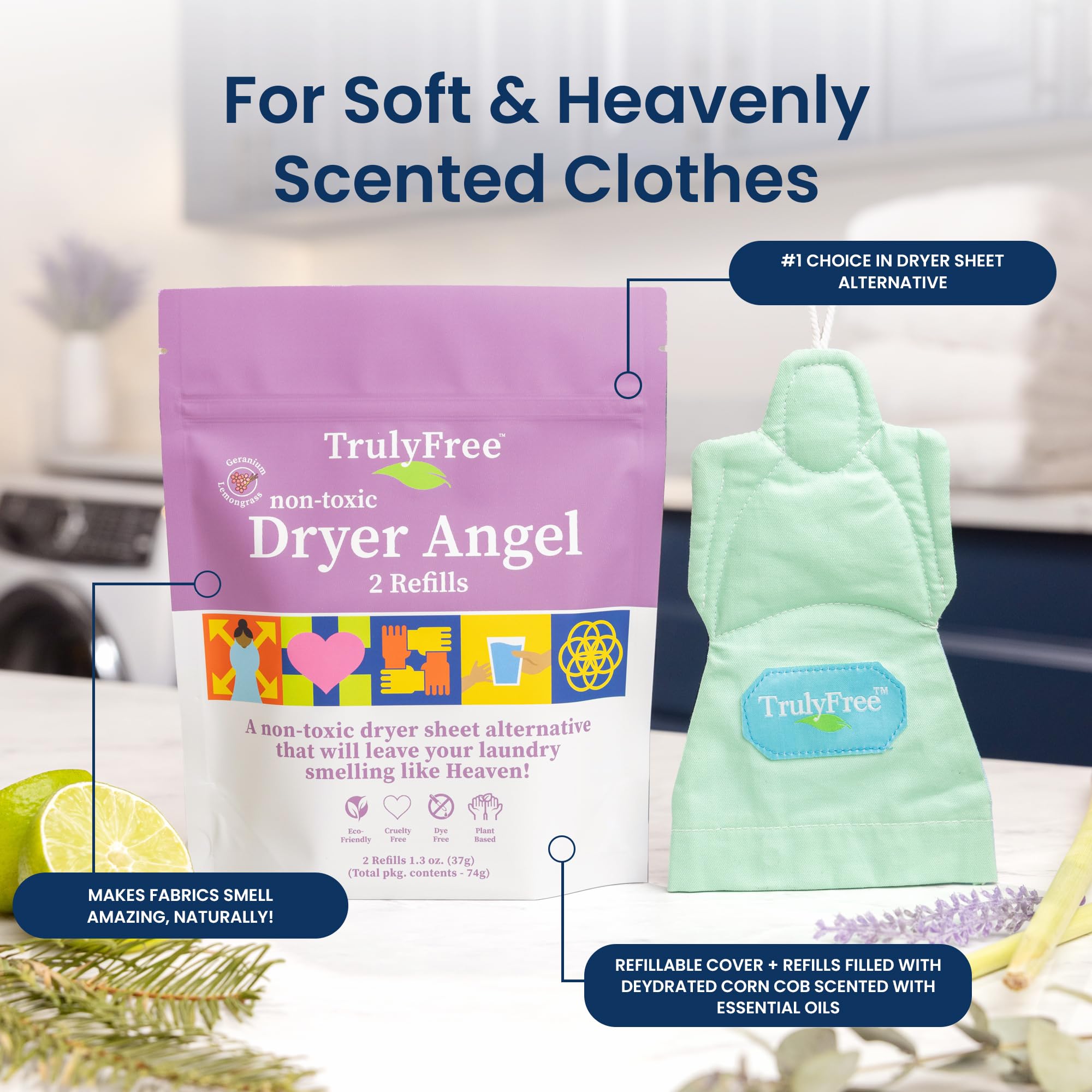 Dryer Angel Natural Dryer Sheet Alternative