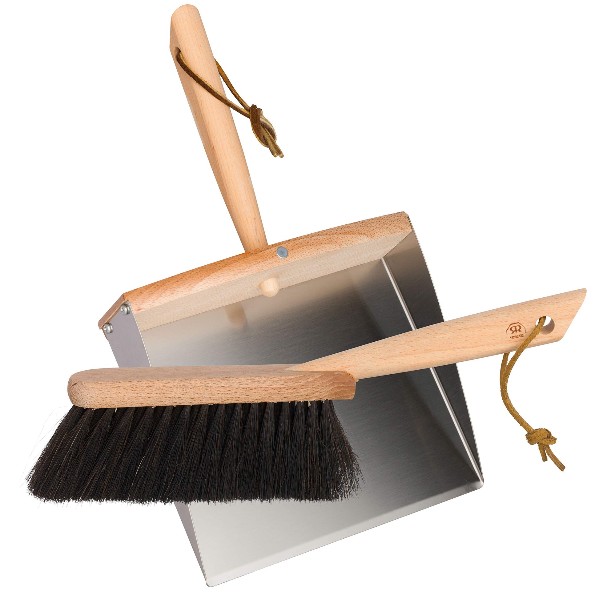 Horsehair Fiber Hand Brush and Dust Pan Set
