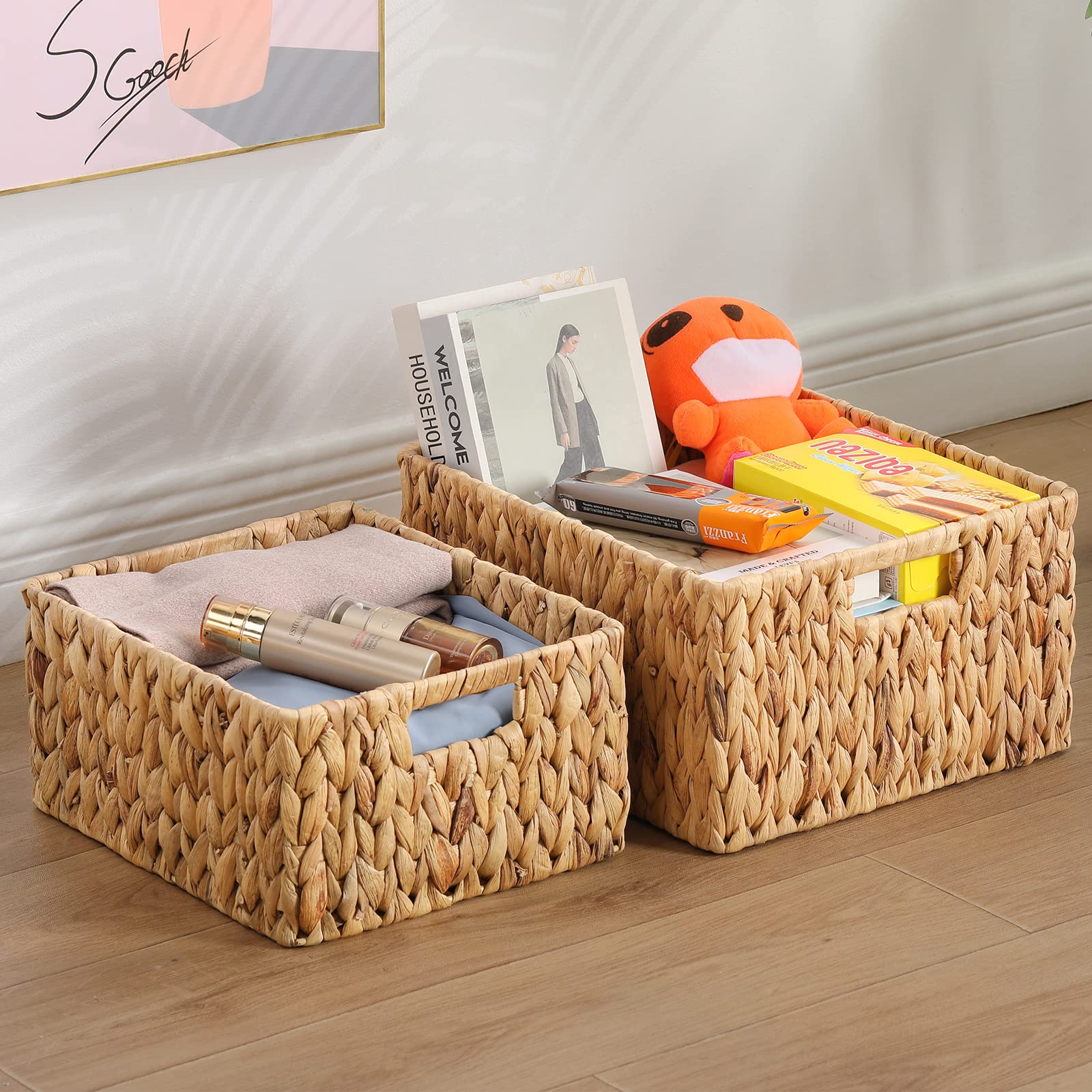 Water Hyacinth Storage Baskets (2 Count)