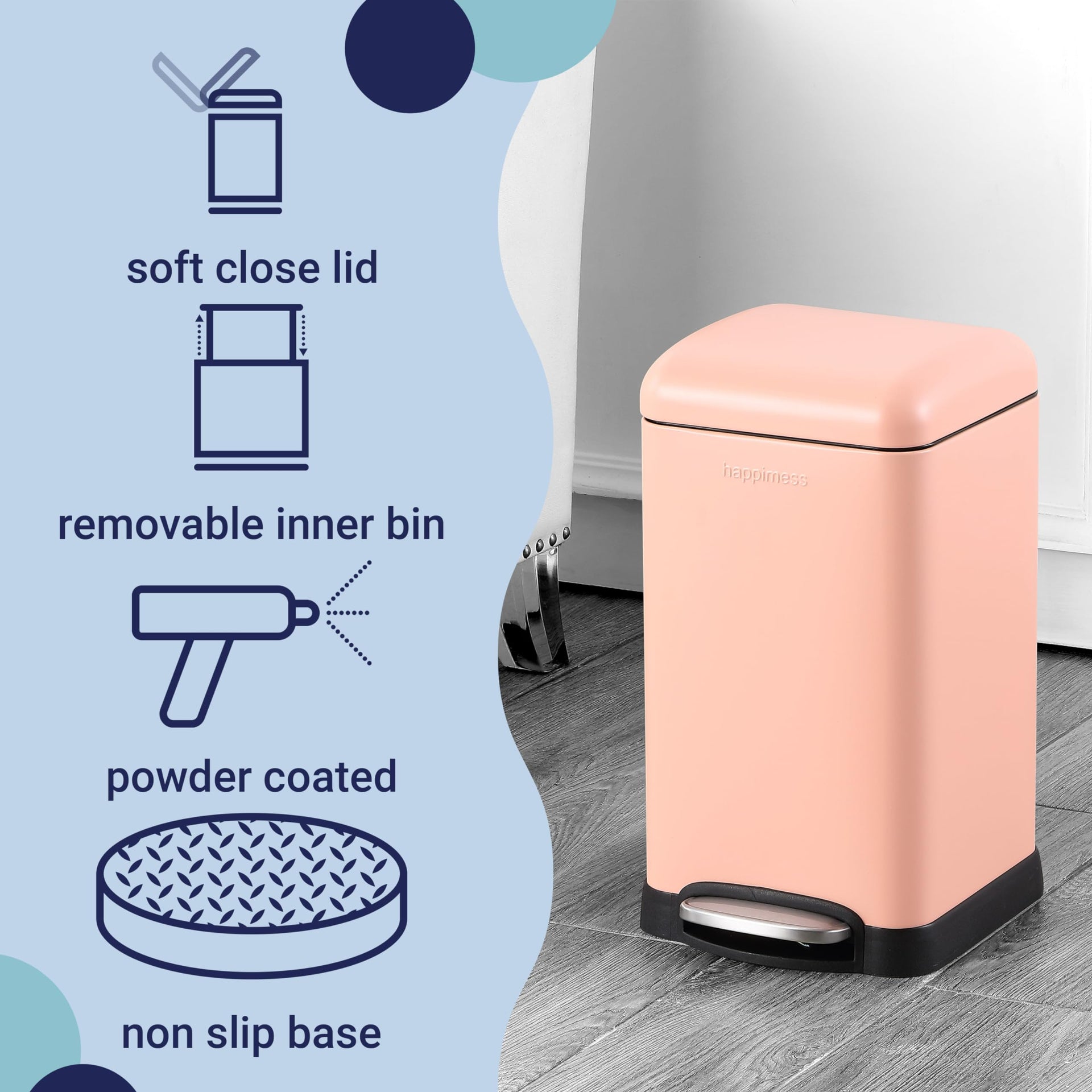 Betty Retro Mini 3.2 Gal Step Trash Can